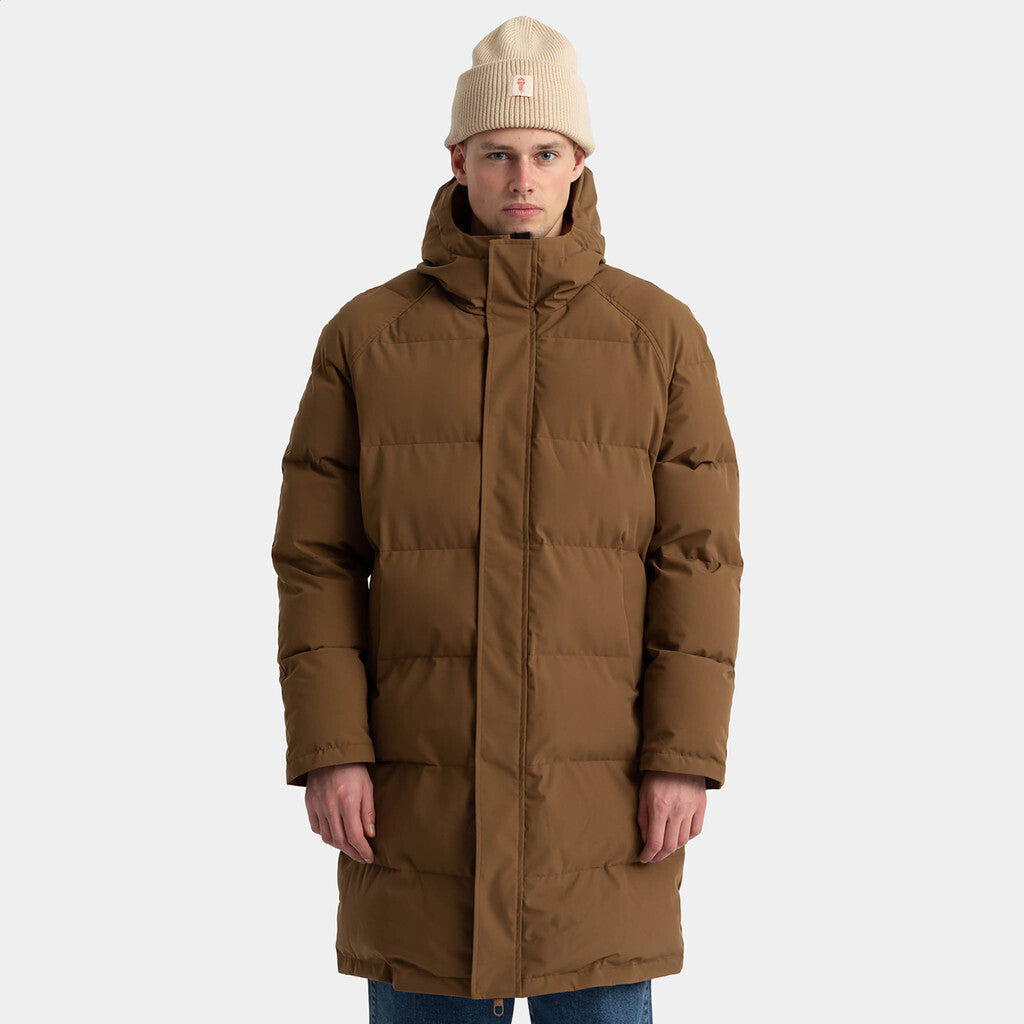 Revolution Long Puffer Jacket Winter Outerwear Brown