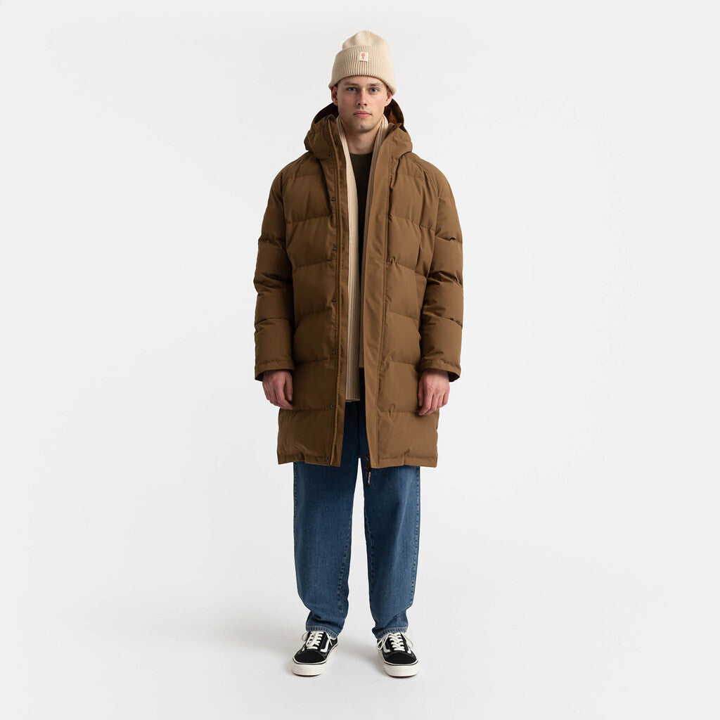 Revolution Long Puffer Jacket Winter Outerwear Brown