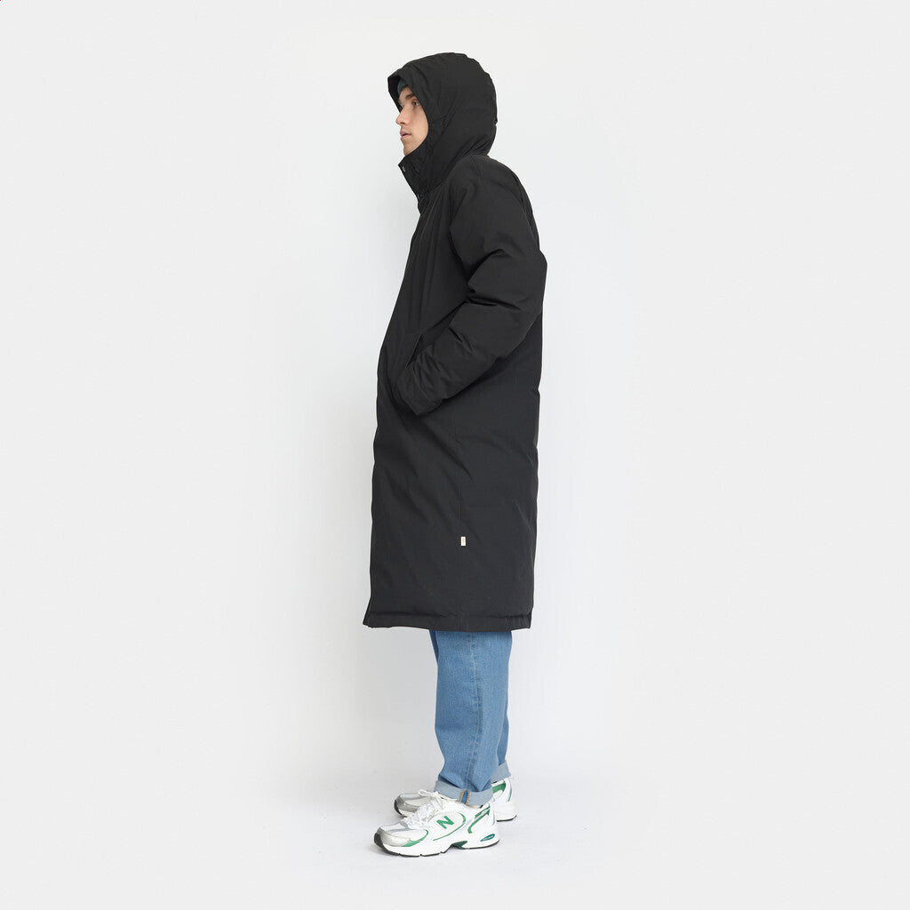 Revolution Long Puffer Jacket Winter Outerwear Black