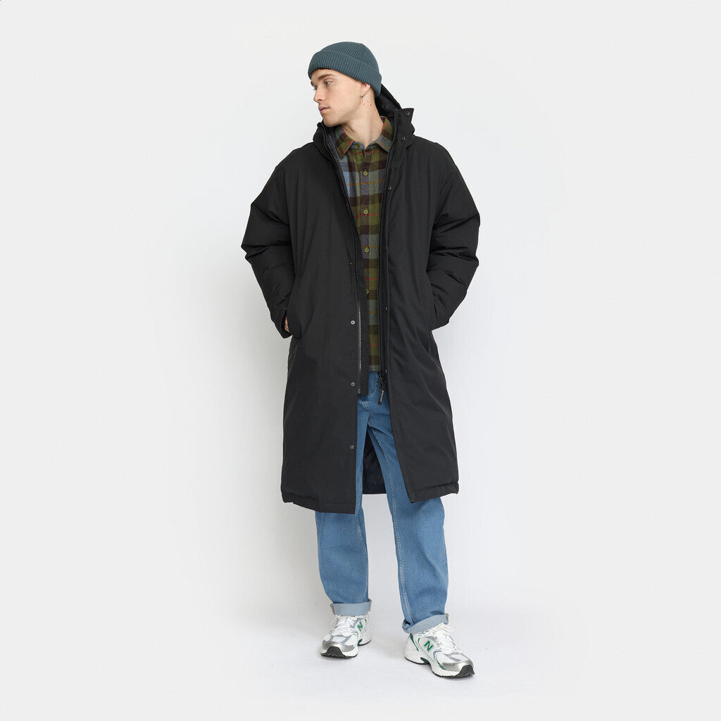 Revolution Long Puffer Jacket Winter Outerwear Black