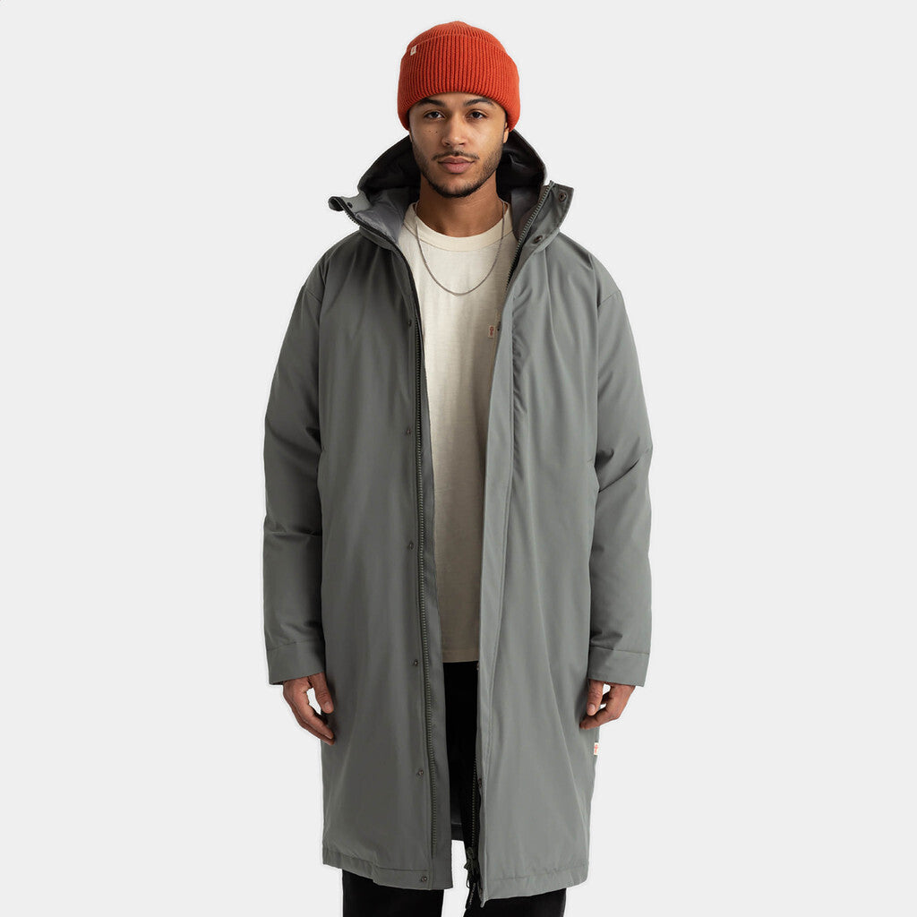 Revolution Long Puffer Jacket Winter Outerwear Grey