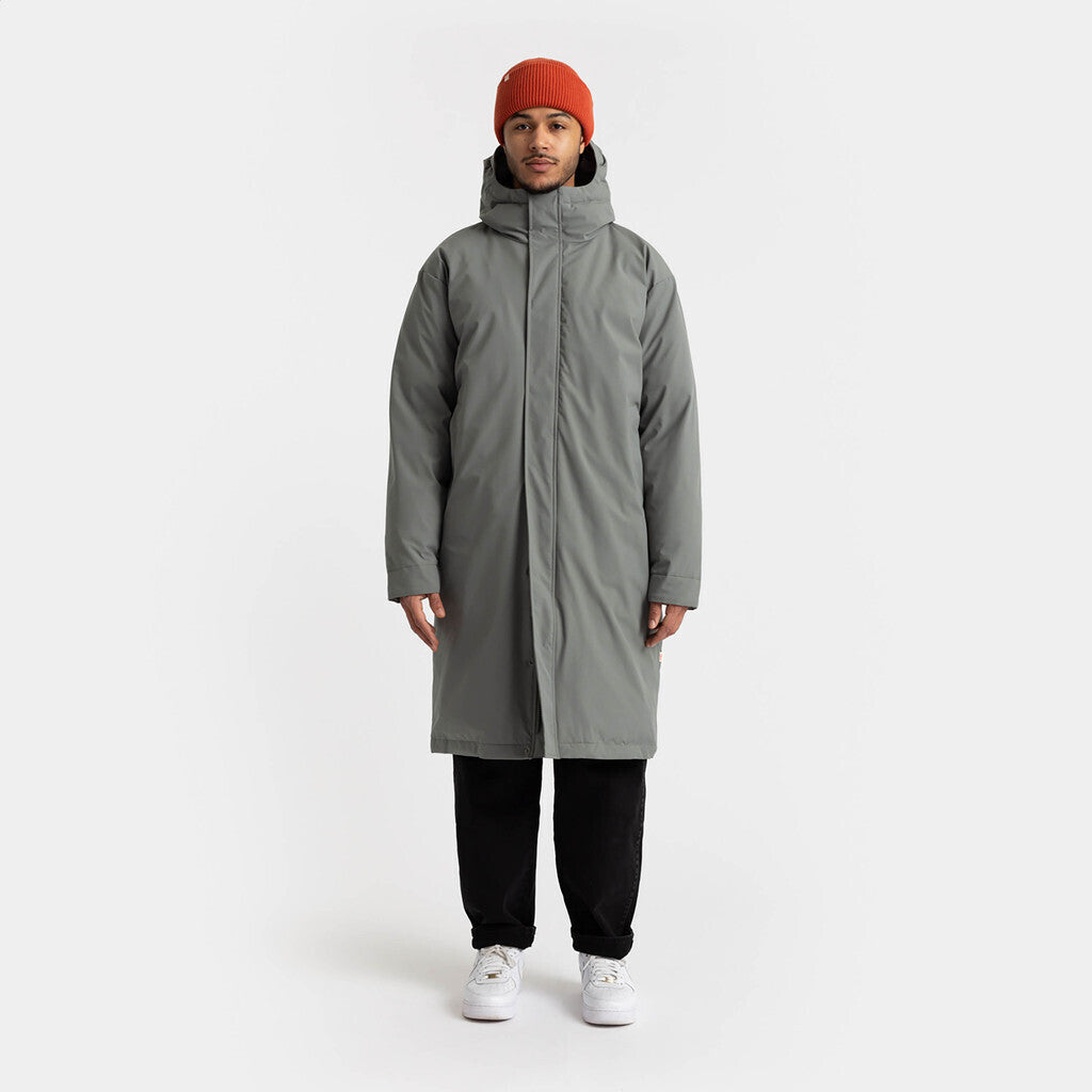 Revolution Long Puffer Jacket Winter Outerwear Grey