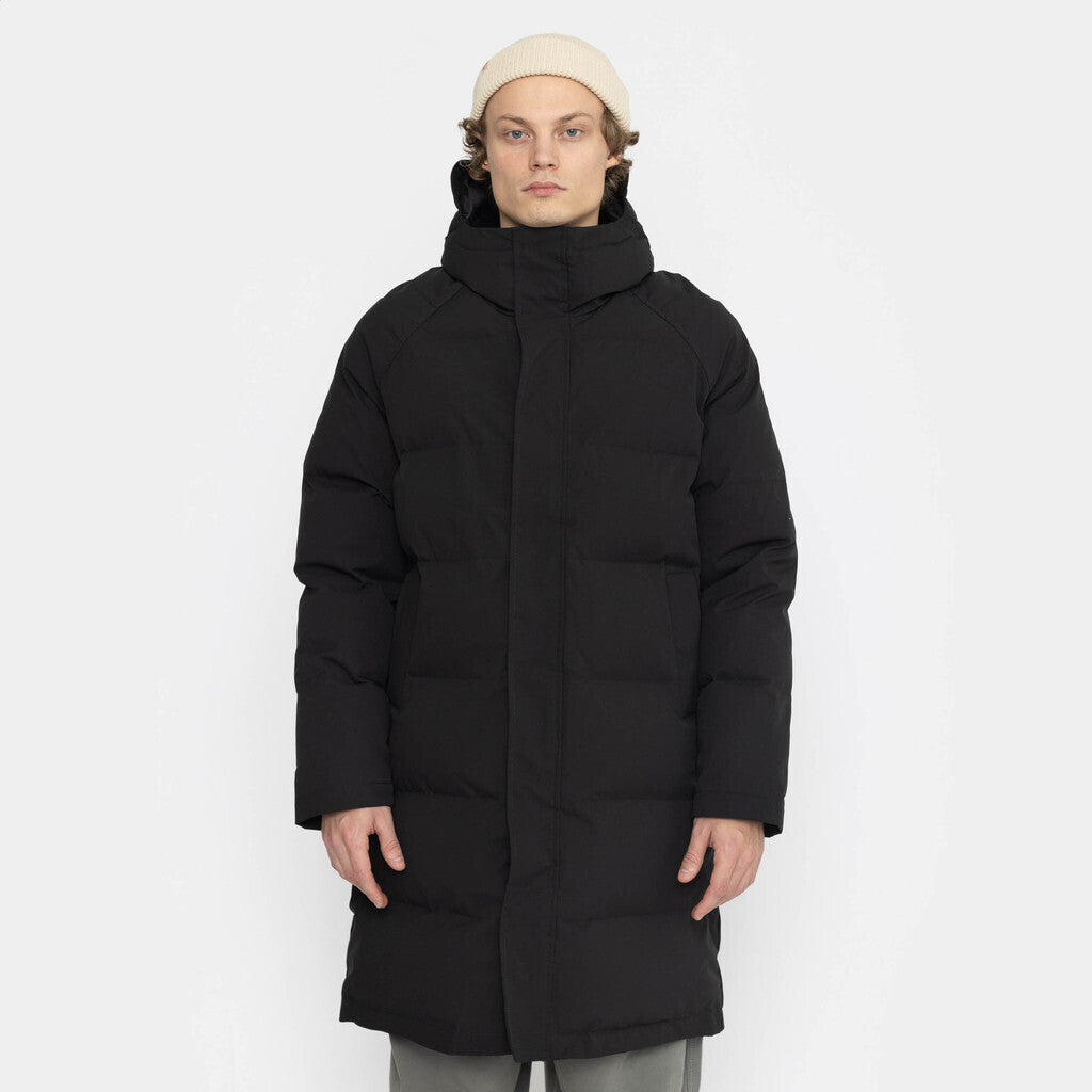 Revolution Long Puffer Jacket Winter Outerwear Black