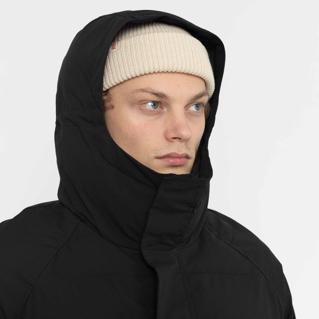 Revolution Long Puffer Jacket Winter Outerwear Black