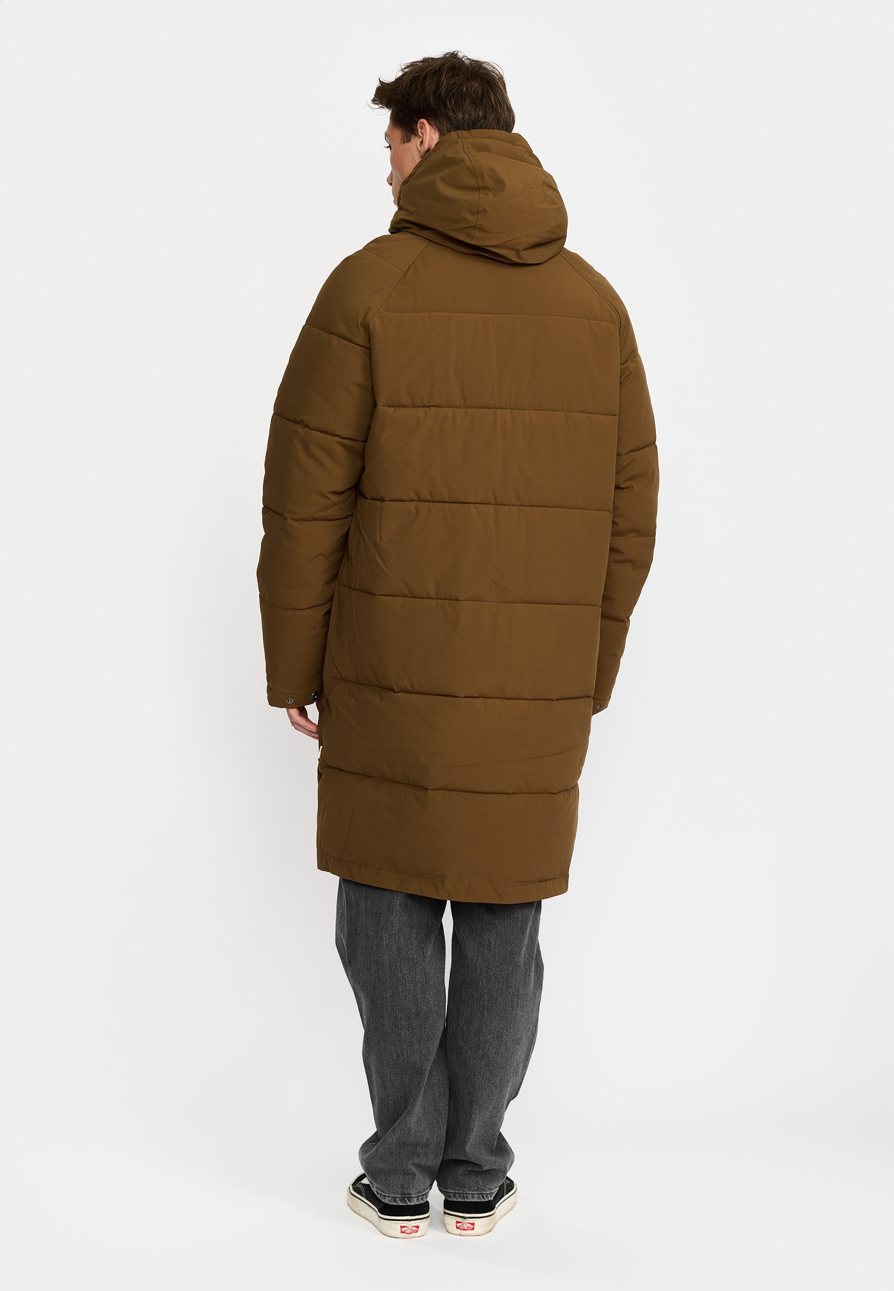 Revolution Long Puffer Jacket Winter Outerwear Brown