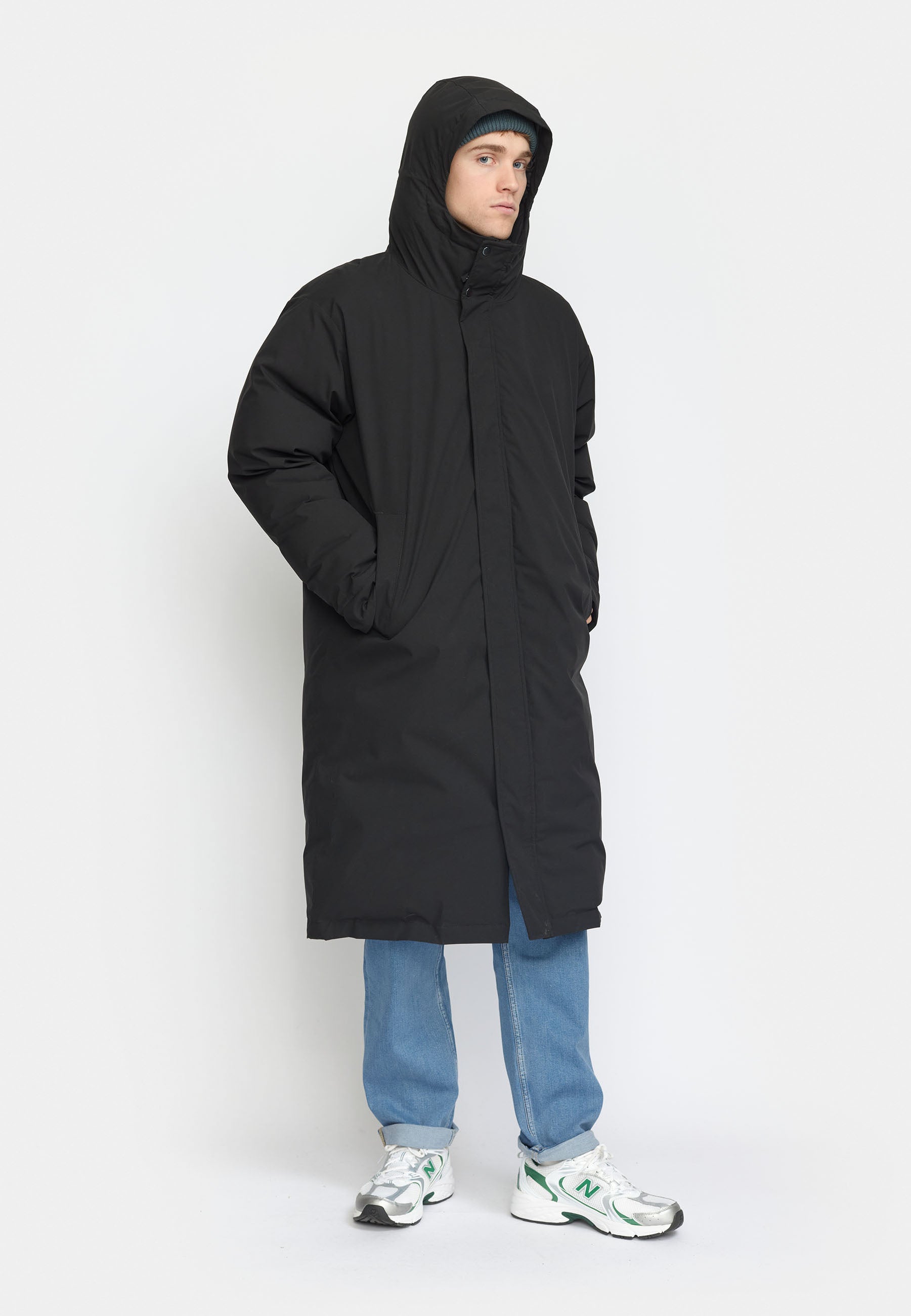 Revolution Long Puffer Jacket Winter Outerwear Black