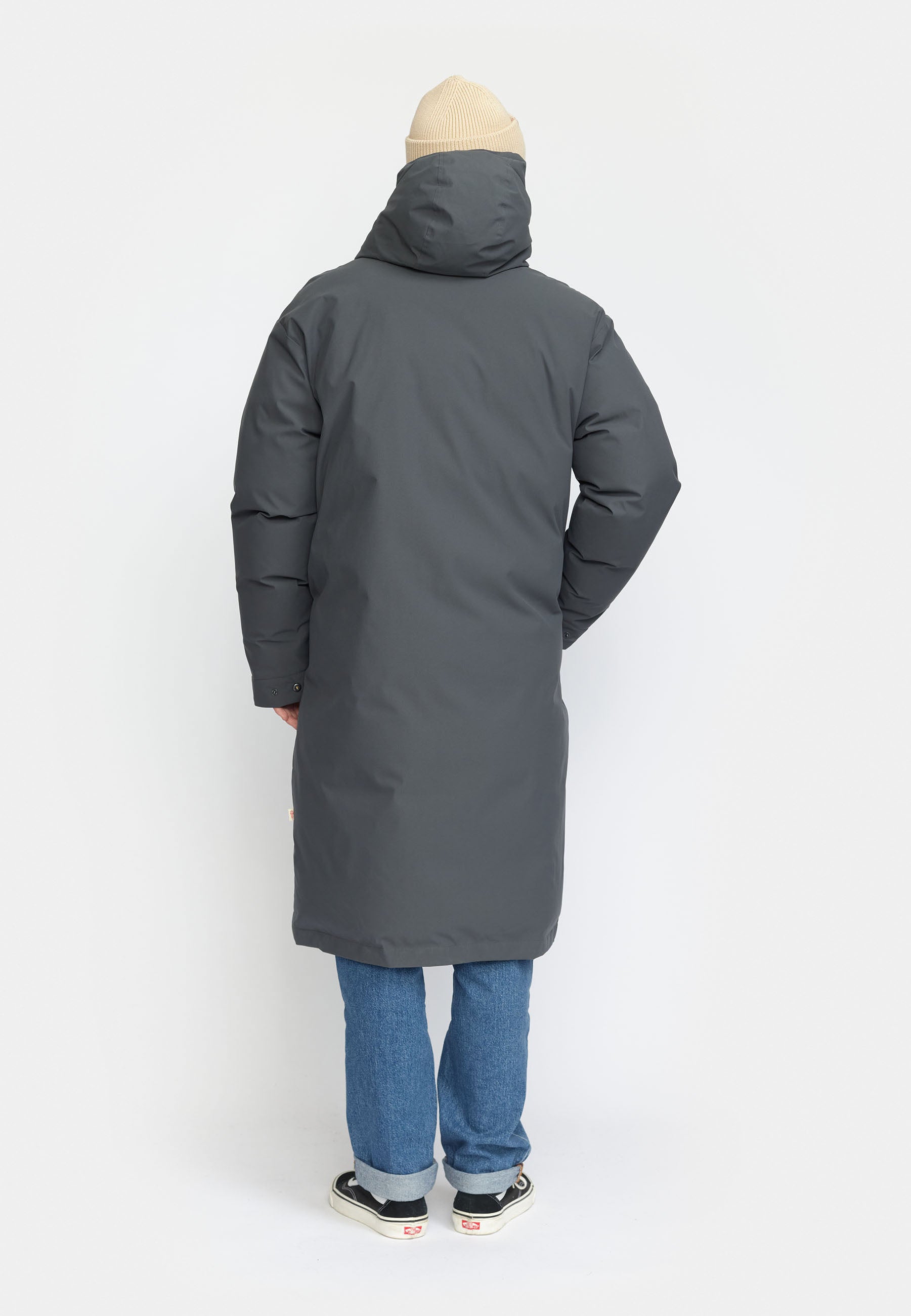 Revolution Long Puffer Jacket Winter Outerwear Darkgrey