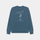 Revolution Loose Crew Sweatshirts Blue