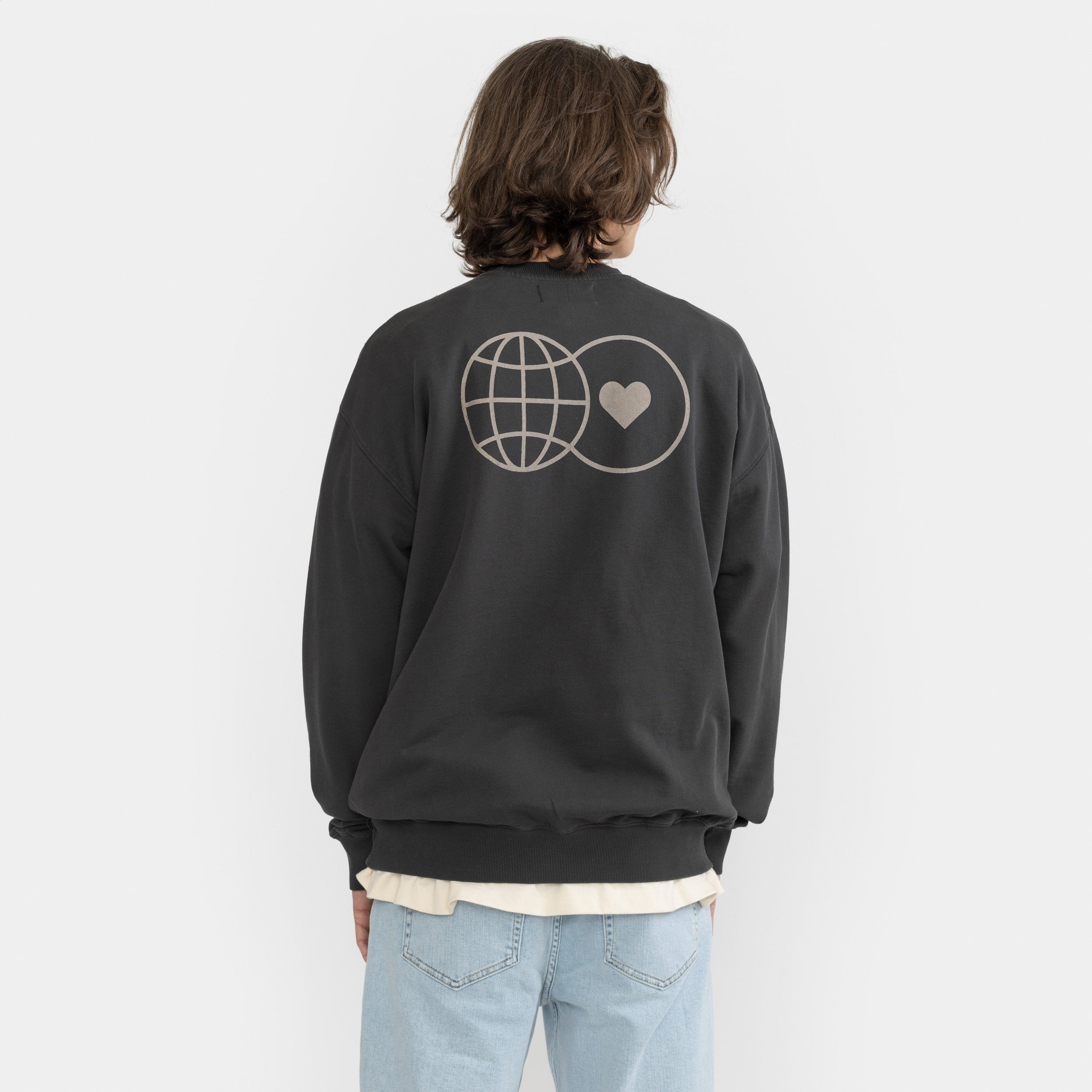 Revolution Loose Crew Sweatshirts Black