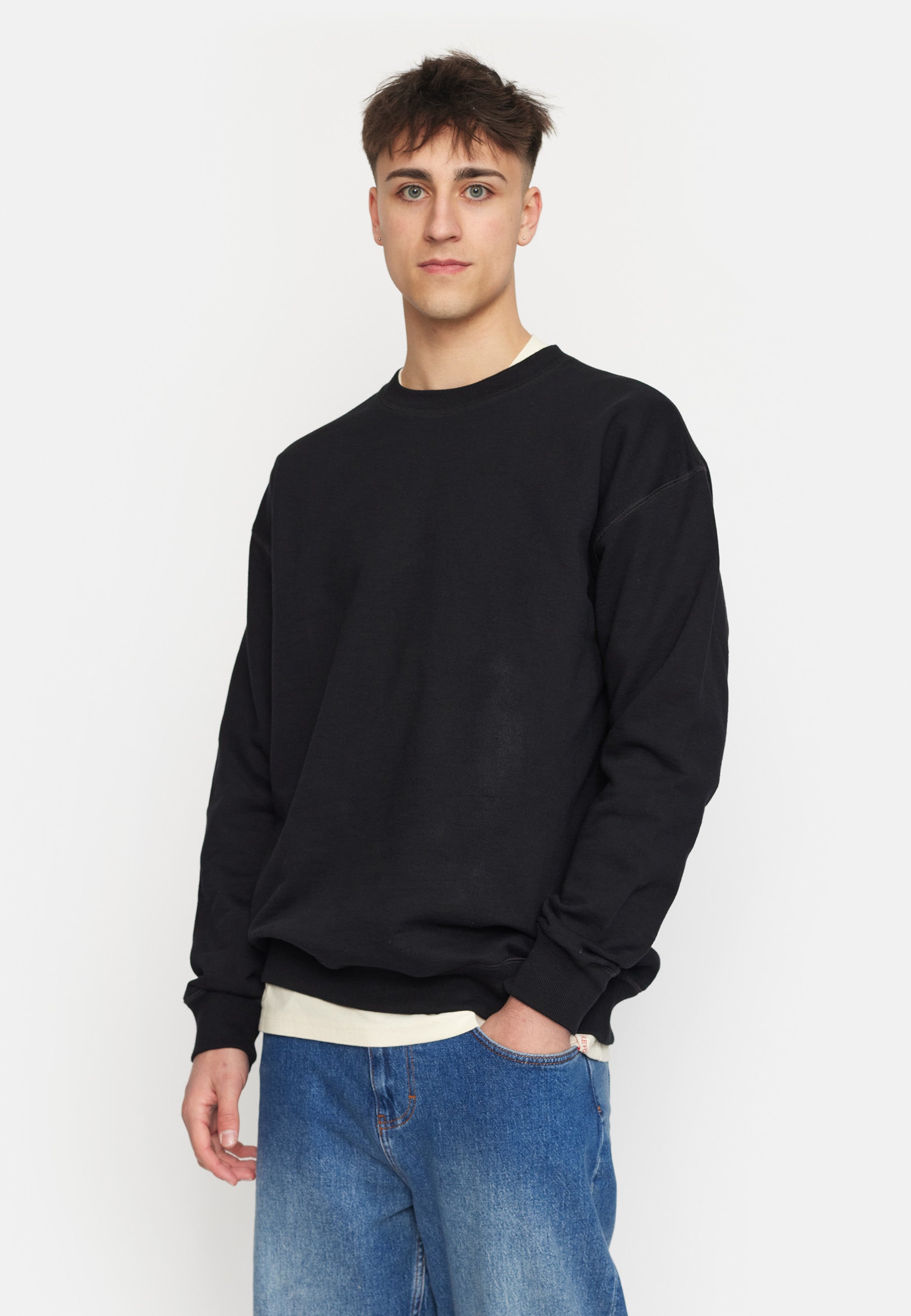 Revolution Loose Crewneck Sweatshirts Black