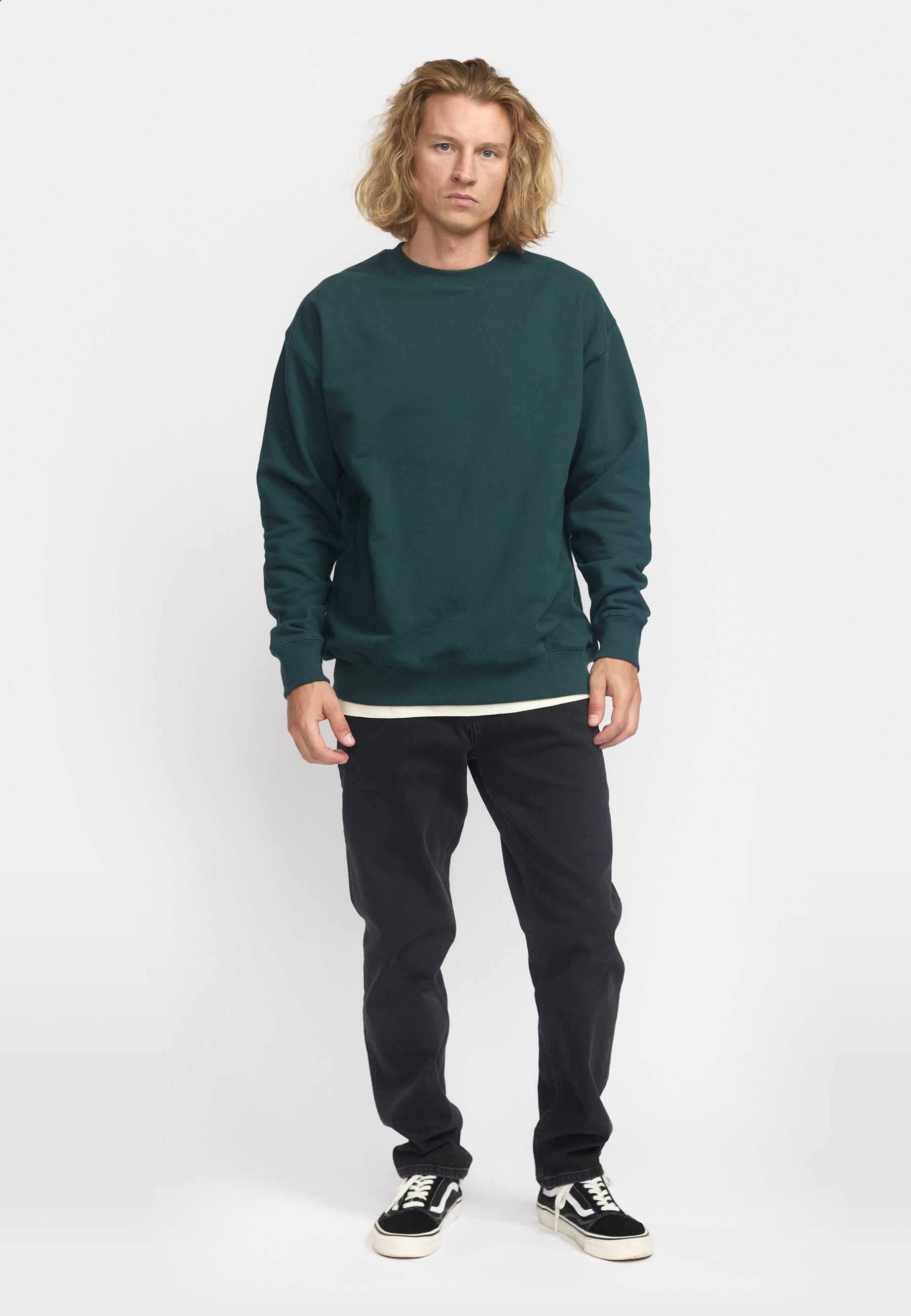 Revolution Loose Crewneck Sweatshirts Darkgreen