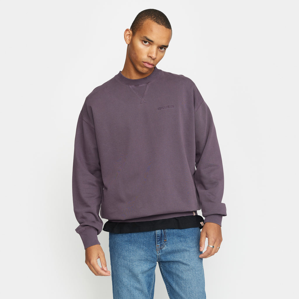 Revolution Loose Crewneck Sweatshirts Darkpurple