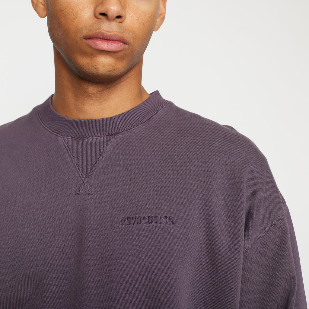 Revolution Loose Crewneck Sweatshirts Darkpurple