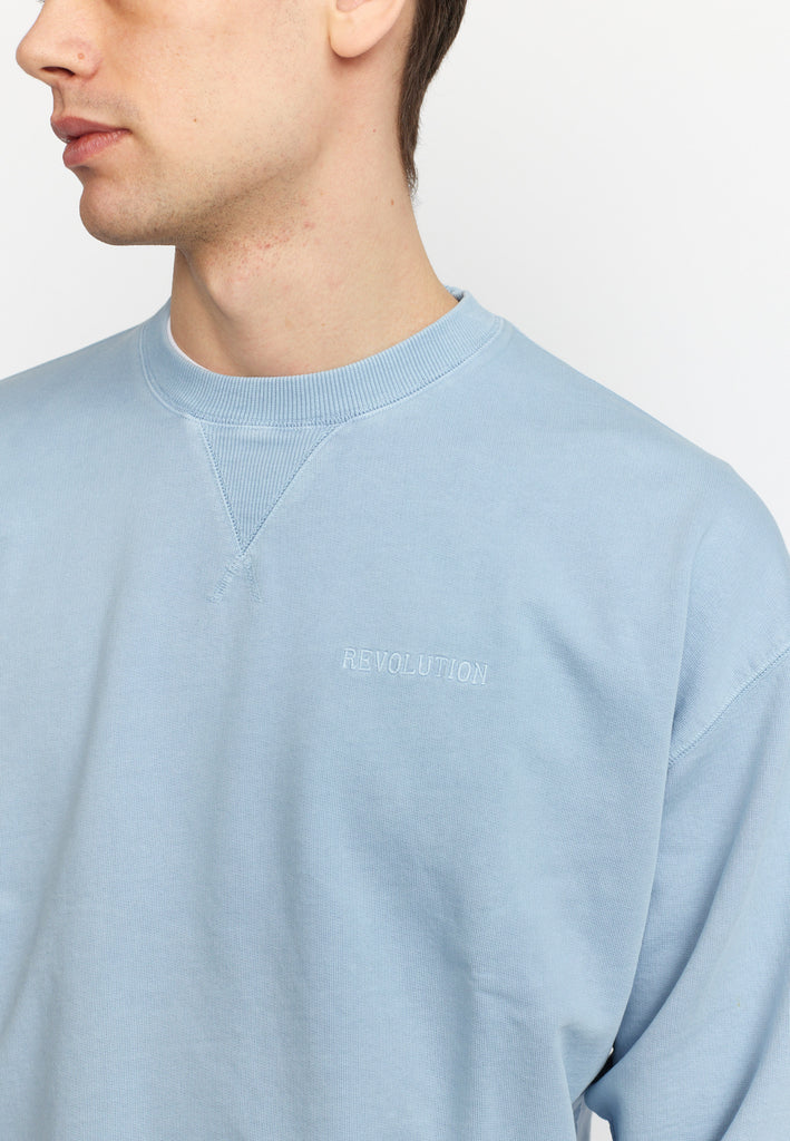 Revolution Loose Crewneck Sweatshirts Dustblue