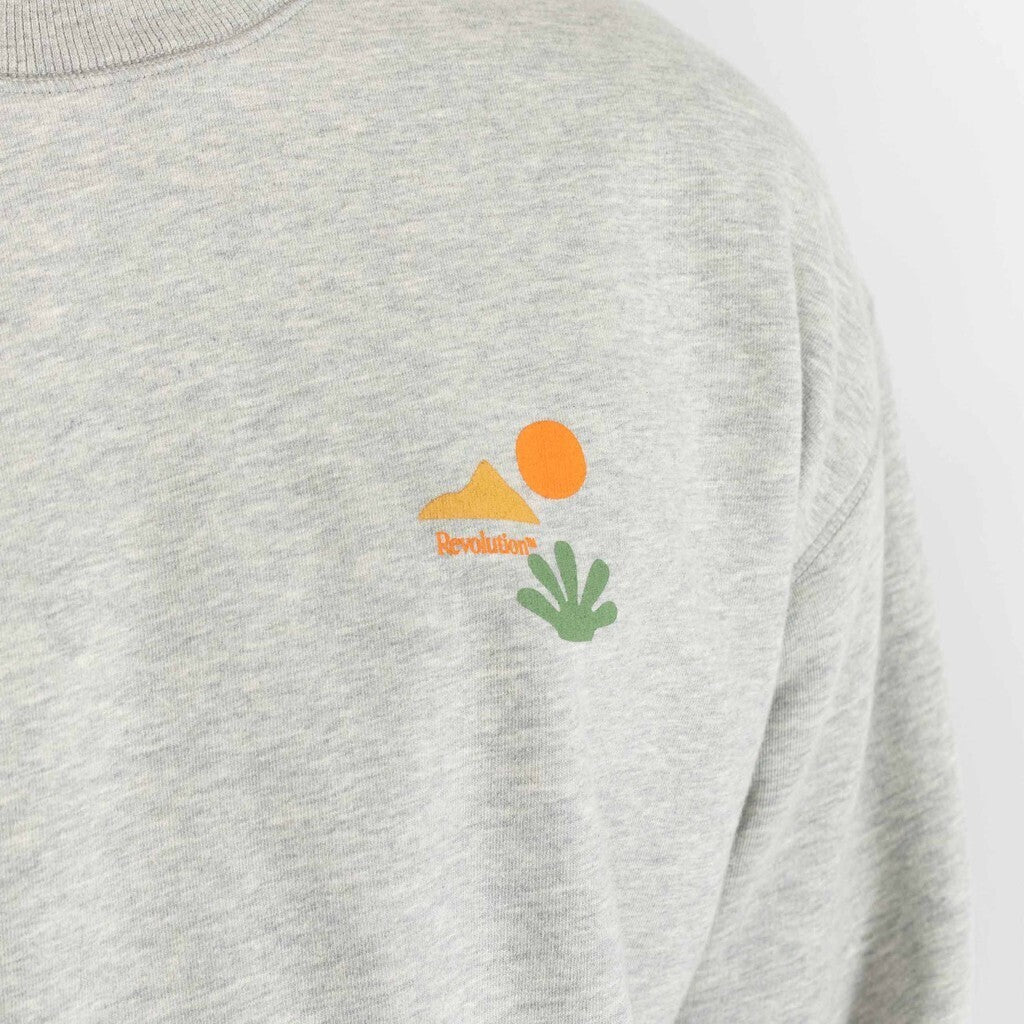 Revolution Loose Crewneck Sweatshirts Grey-melange