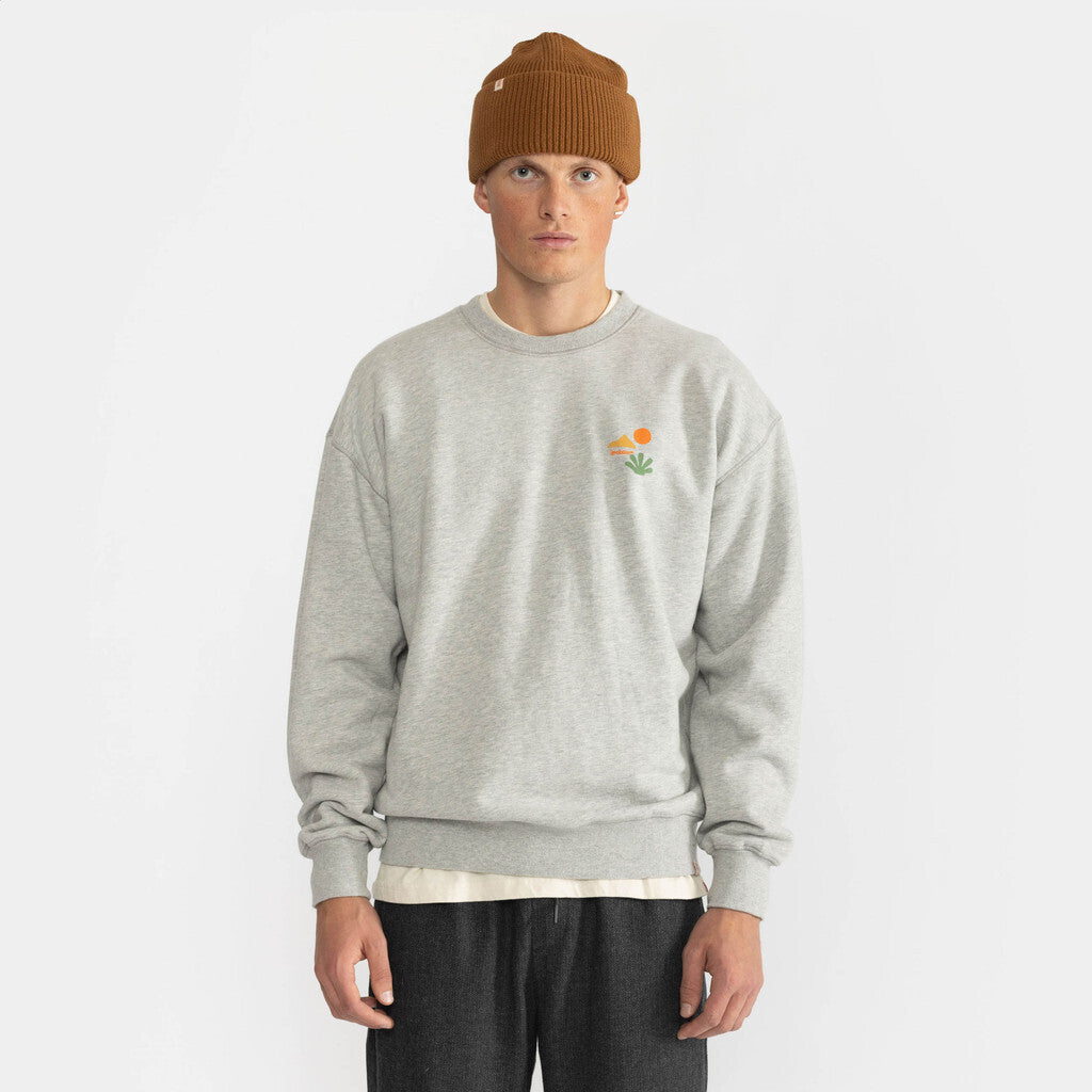 Revolution Loose Crewneck Sweatshirts Grey-melange