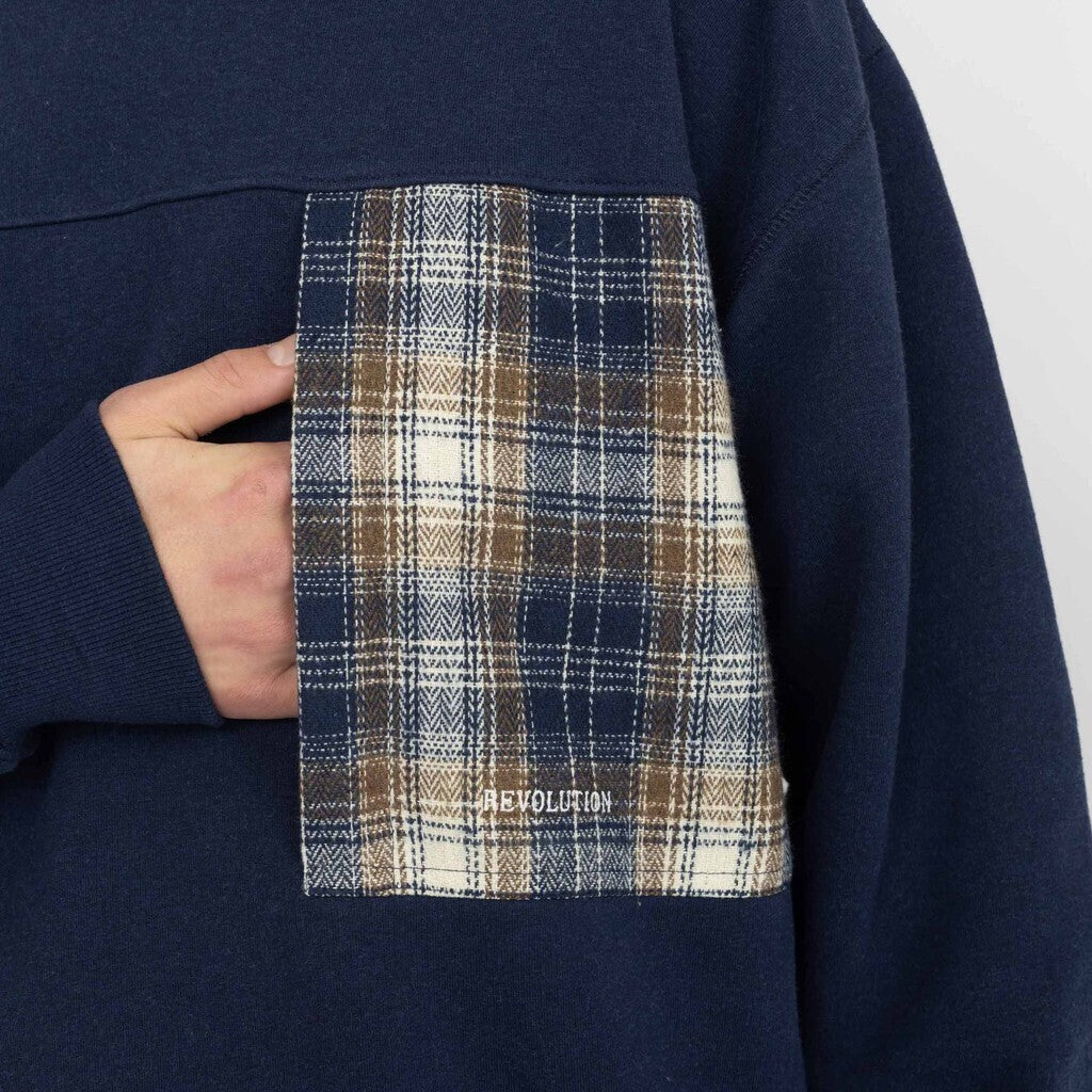 Revolution Loose Crewneck Sweatshirts Navy-melange