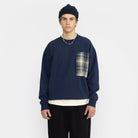 Revolution Loose Crewneck Sweatshirts Navy-melange