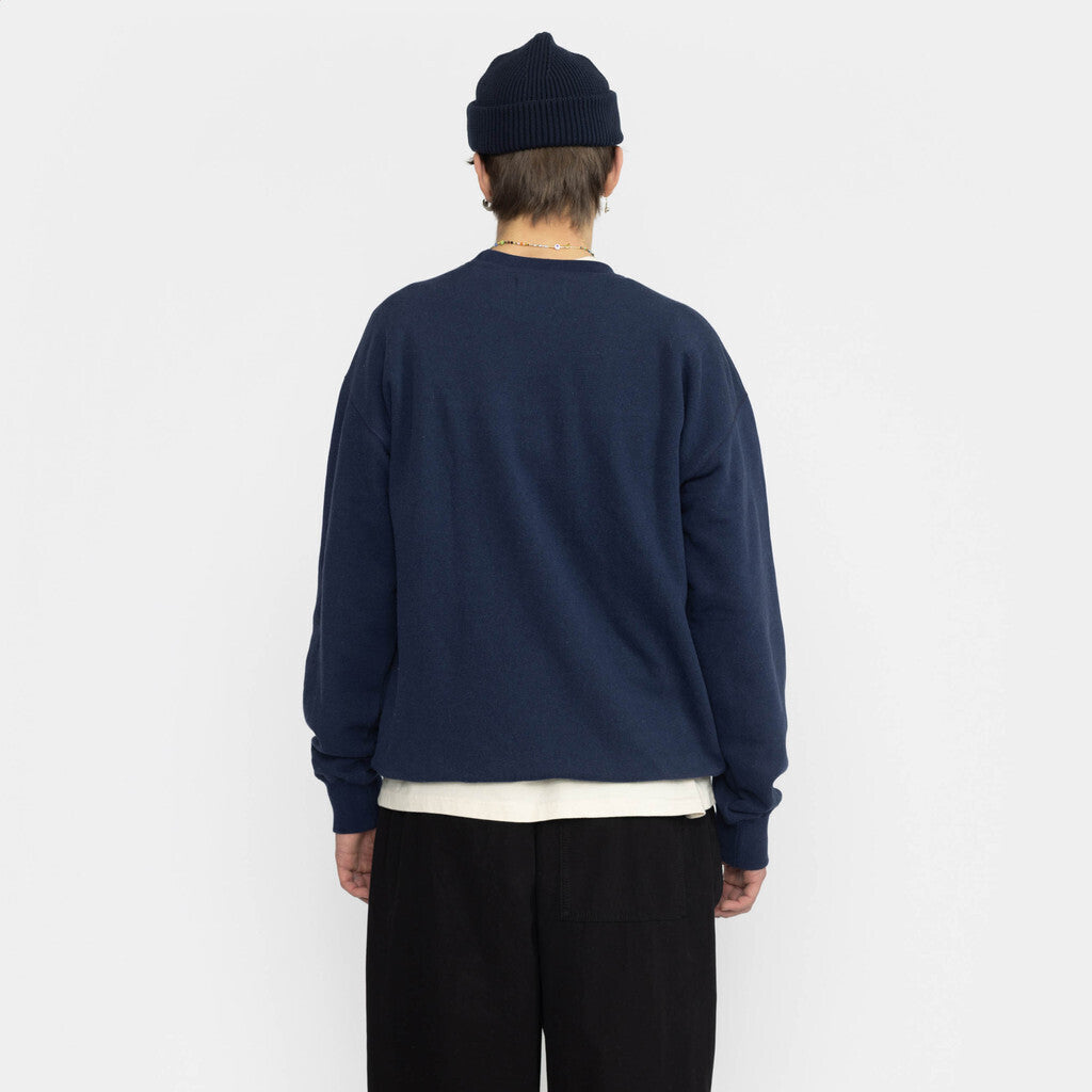 Revolution Loose Crewneck Sweatshirts Navy-melange