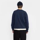 Revolution Loose Crewneck Sweatshirts Navy-melange