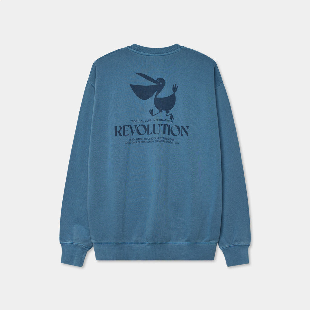 Revolution Loose Crewneck Sweatshirts Blue