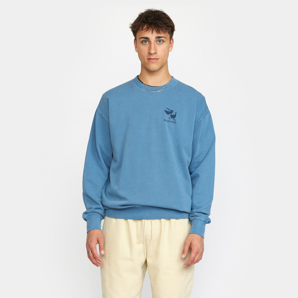 Revolution Loose Crewneck Sweatshirts Blue