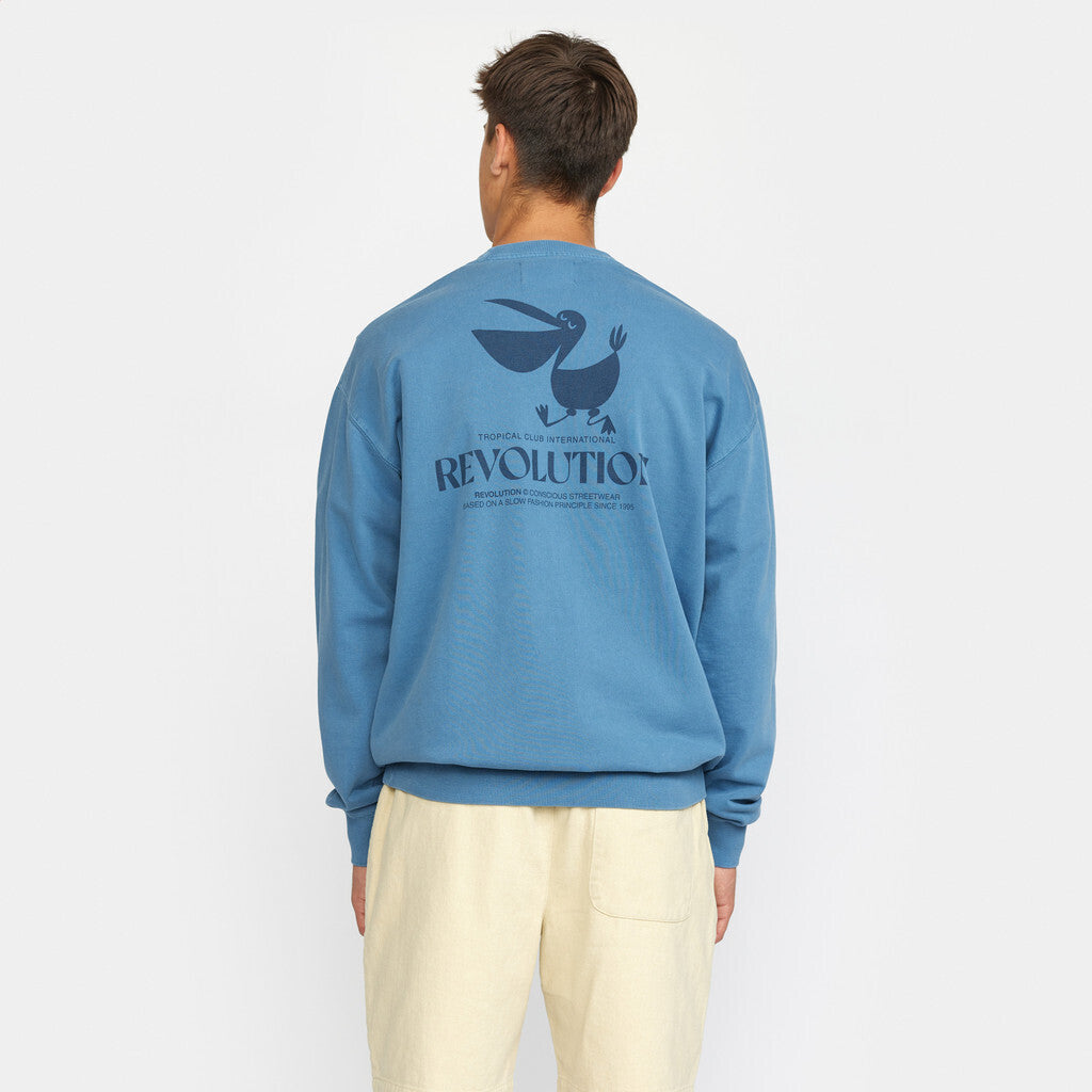 Revolution Loose Crewneck Sweatshirts Blue