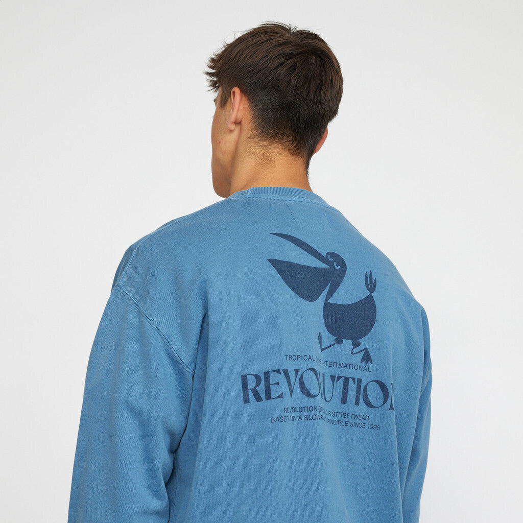 Revolution Loose Crewneck Sweatshirts Blue