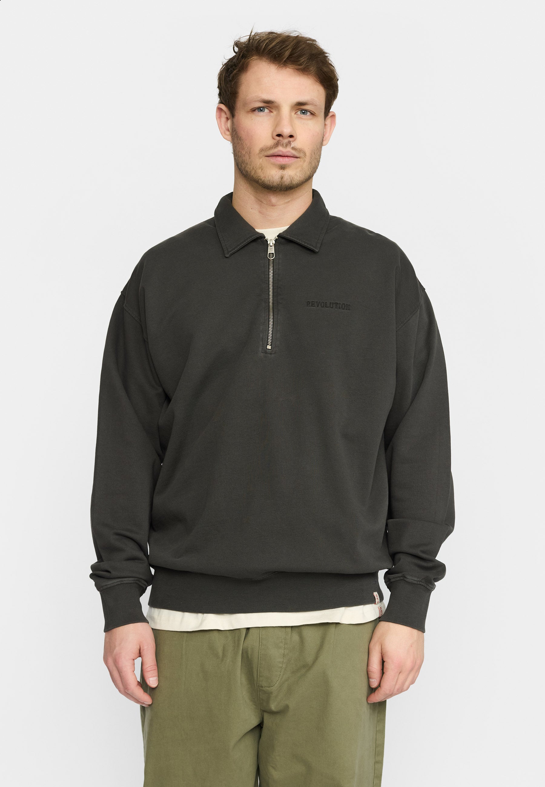 Revolution Loose Half-zip Sweatshirt Sweatshirts Black