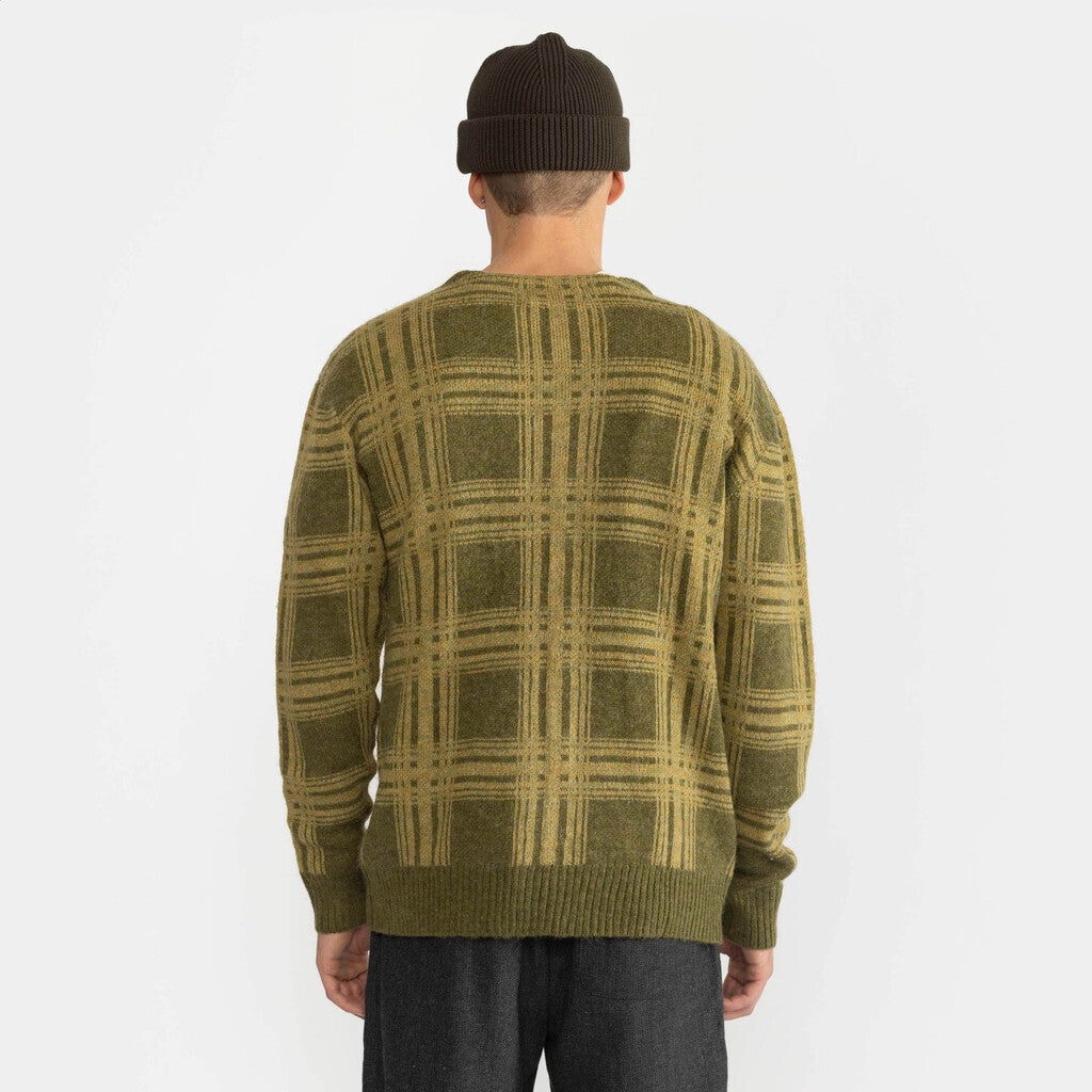 Revolution Loose Knit Cardigan Knitwear Army