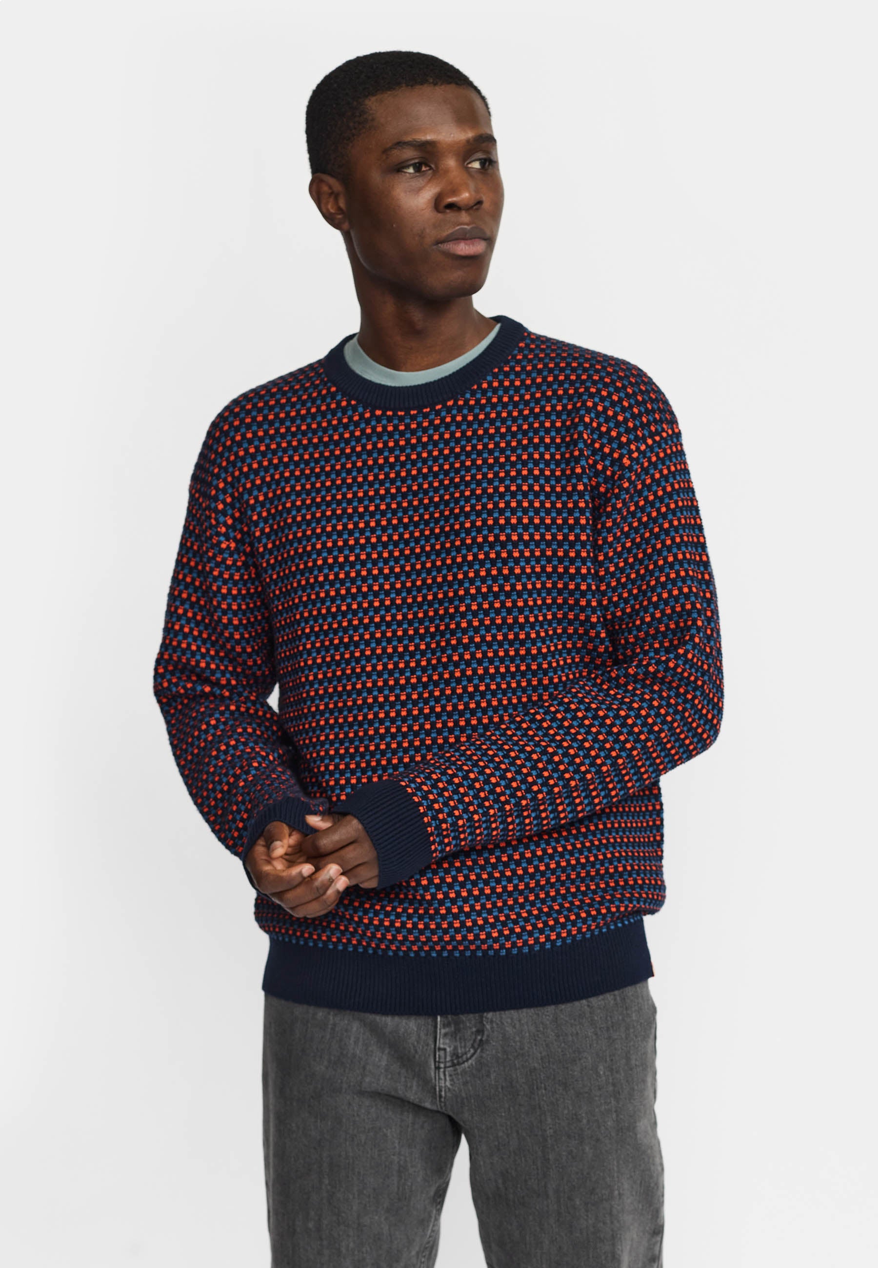 Revolution Loose Knit Sweater Knitwear Darkorange