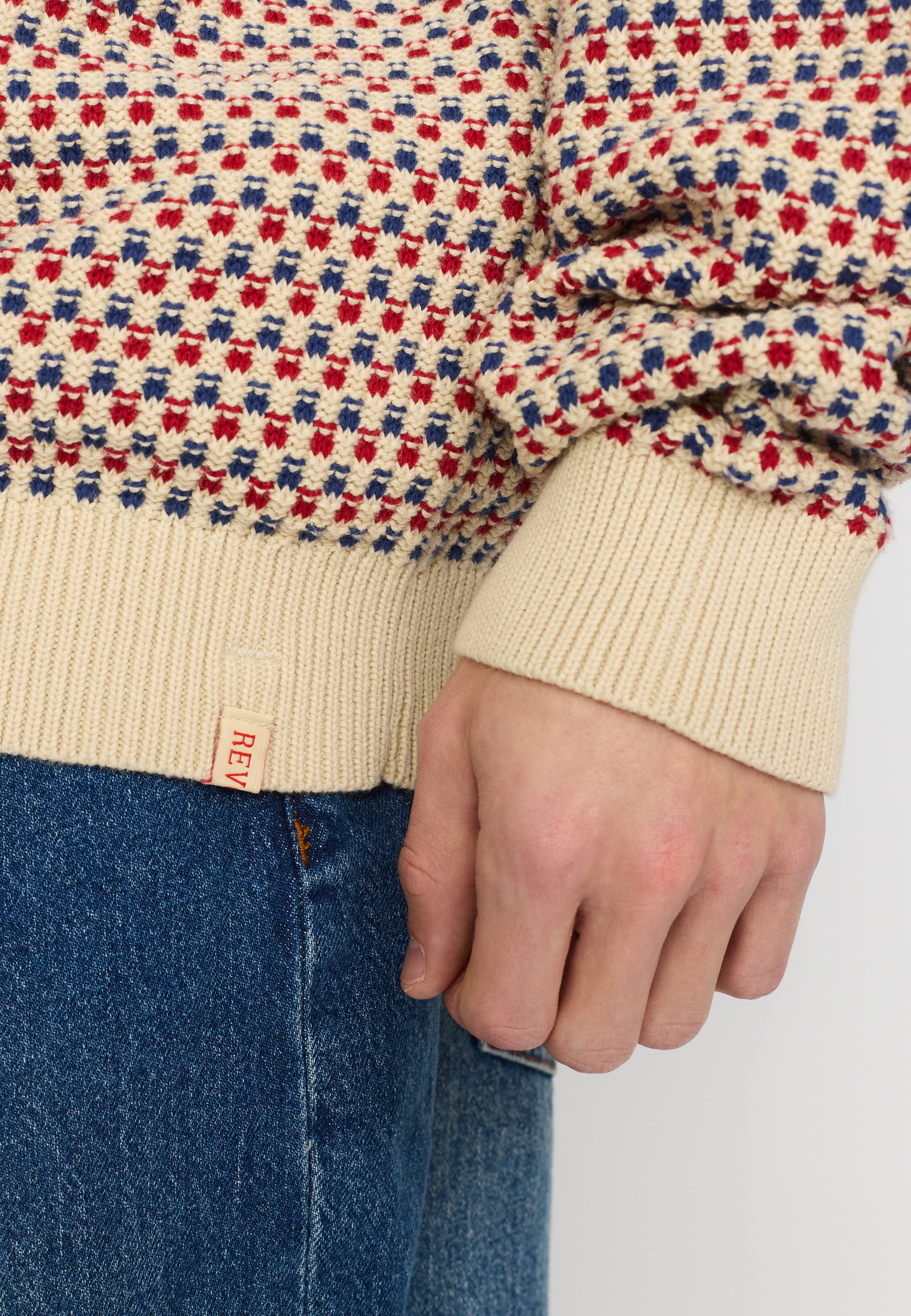 Revolution Loose Knit Sweater Knitwear Red