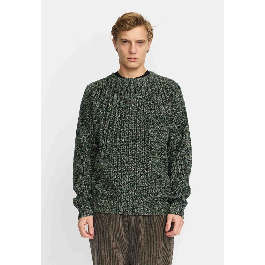 Revolution Loose Knit Sweater Knitwear Darkgreen
