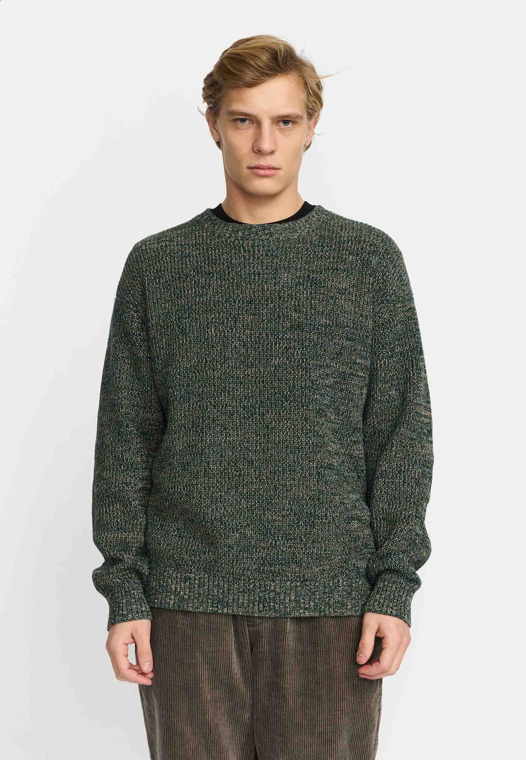 Revolution Loose Knit Sweater Knitwear Darkgreen
