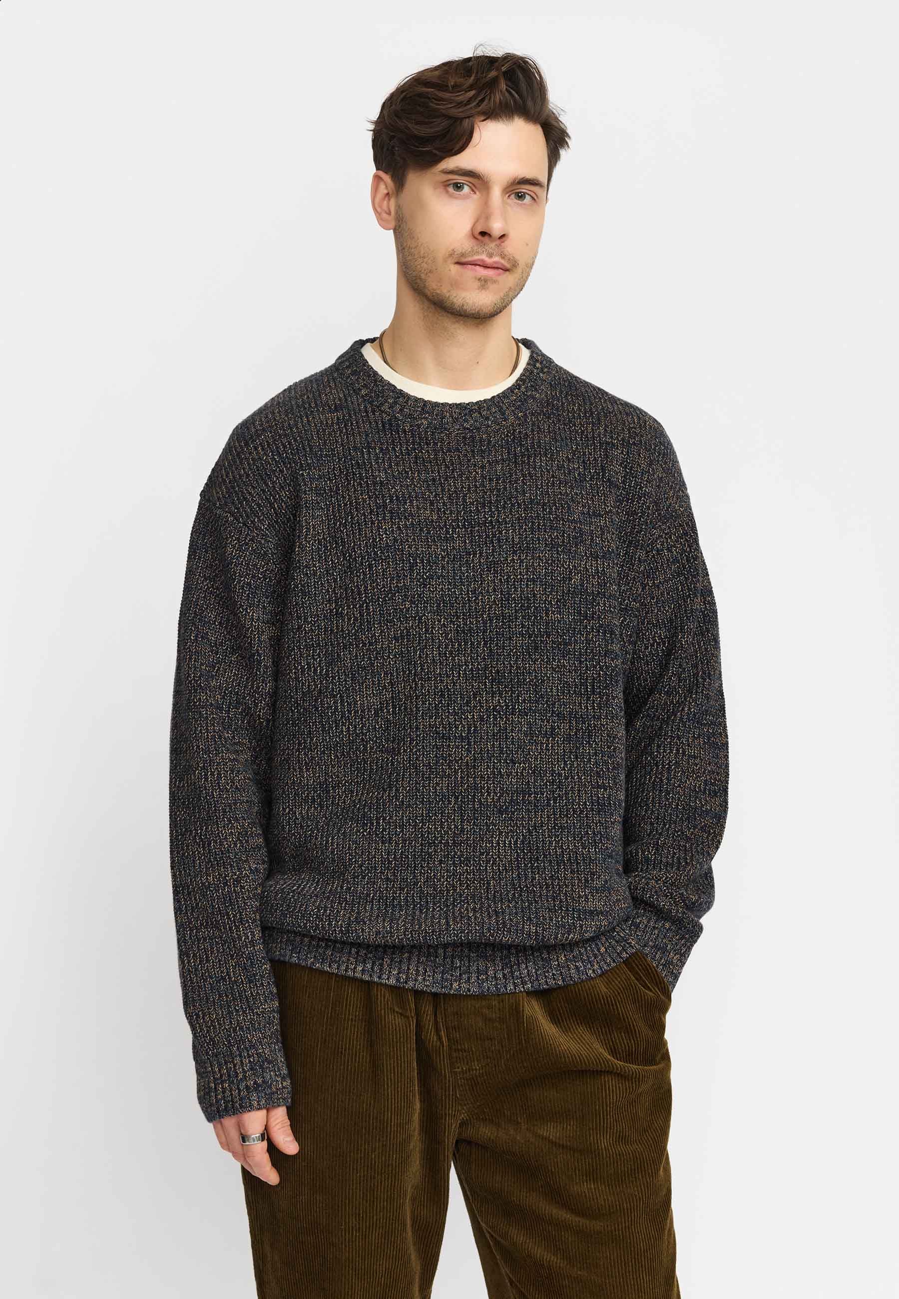 Revolution Loose Knit Sweater Knitwear Navy