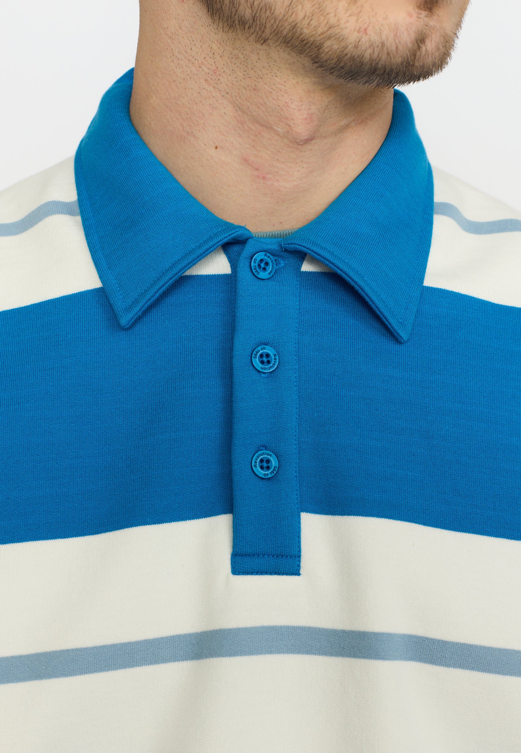 Revolution Loose Polo Sweatshirt Sweatshirts Blue