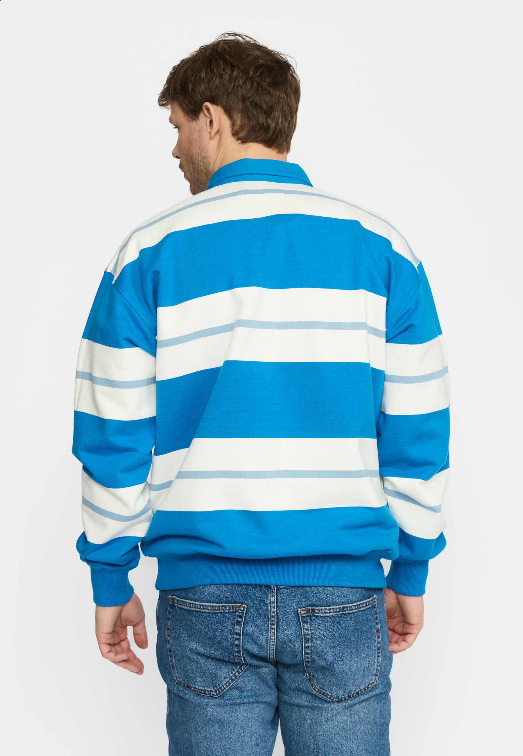 Revolution Loose Polo Sweatshirt Sweatshirts Blue