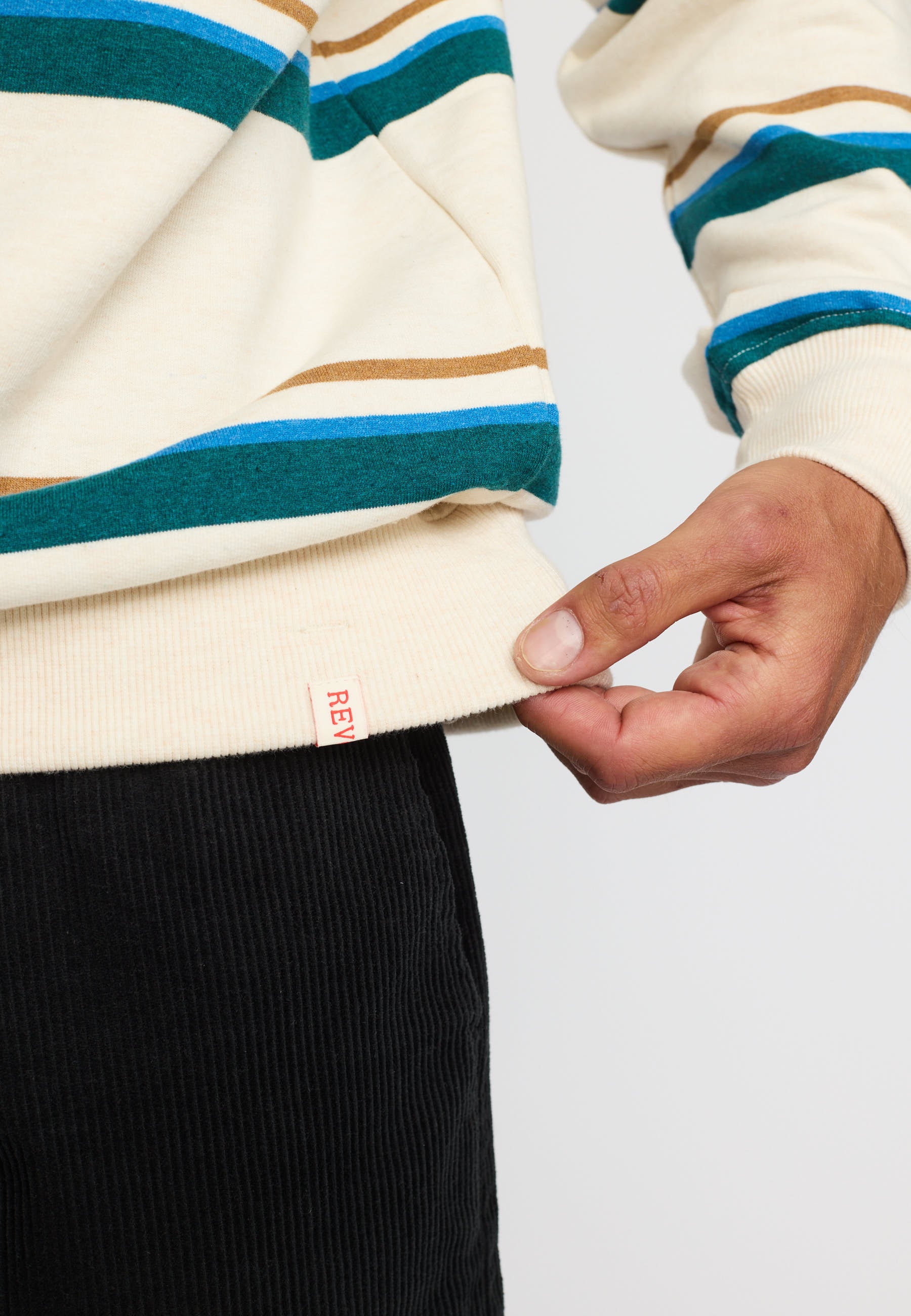 Revolution Loose Polo Sweatshirt Sweatshirts Petrol