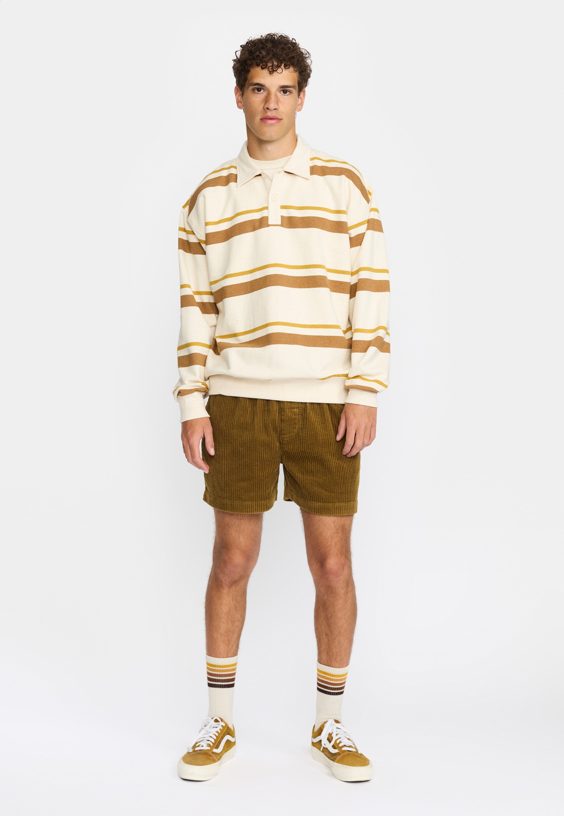 Revolution Loose Polo Sweatshirt Sweatshirts Brown