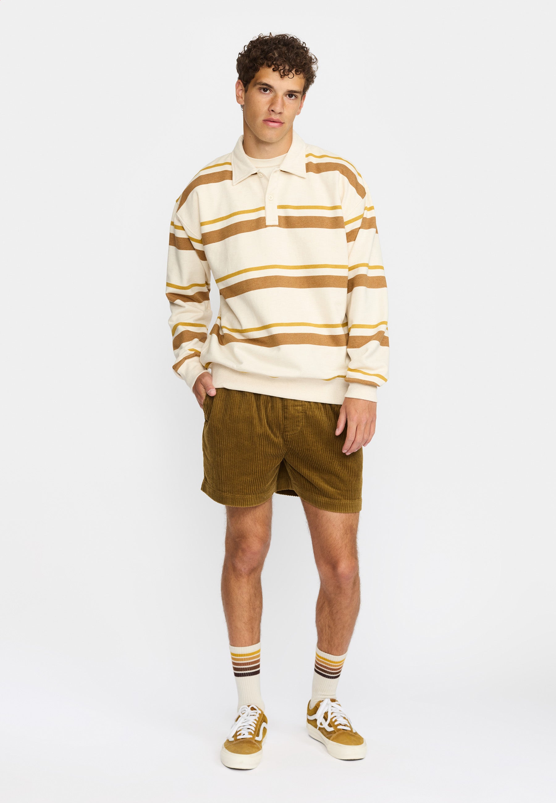 Revolution Loose Polo Sweatshirt Sweatshirts Brown