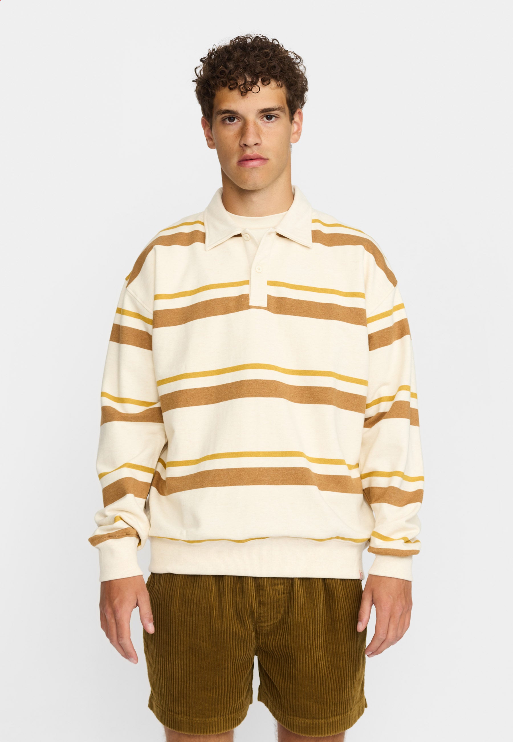 Revolution Loose Polo Sweatshirt Sweatshirts Brown