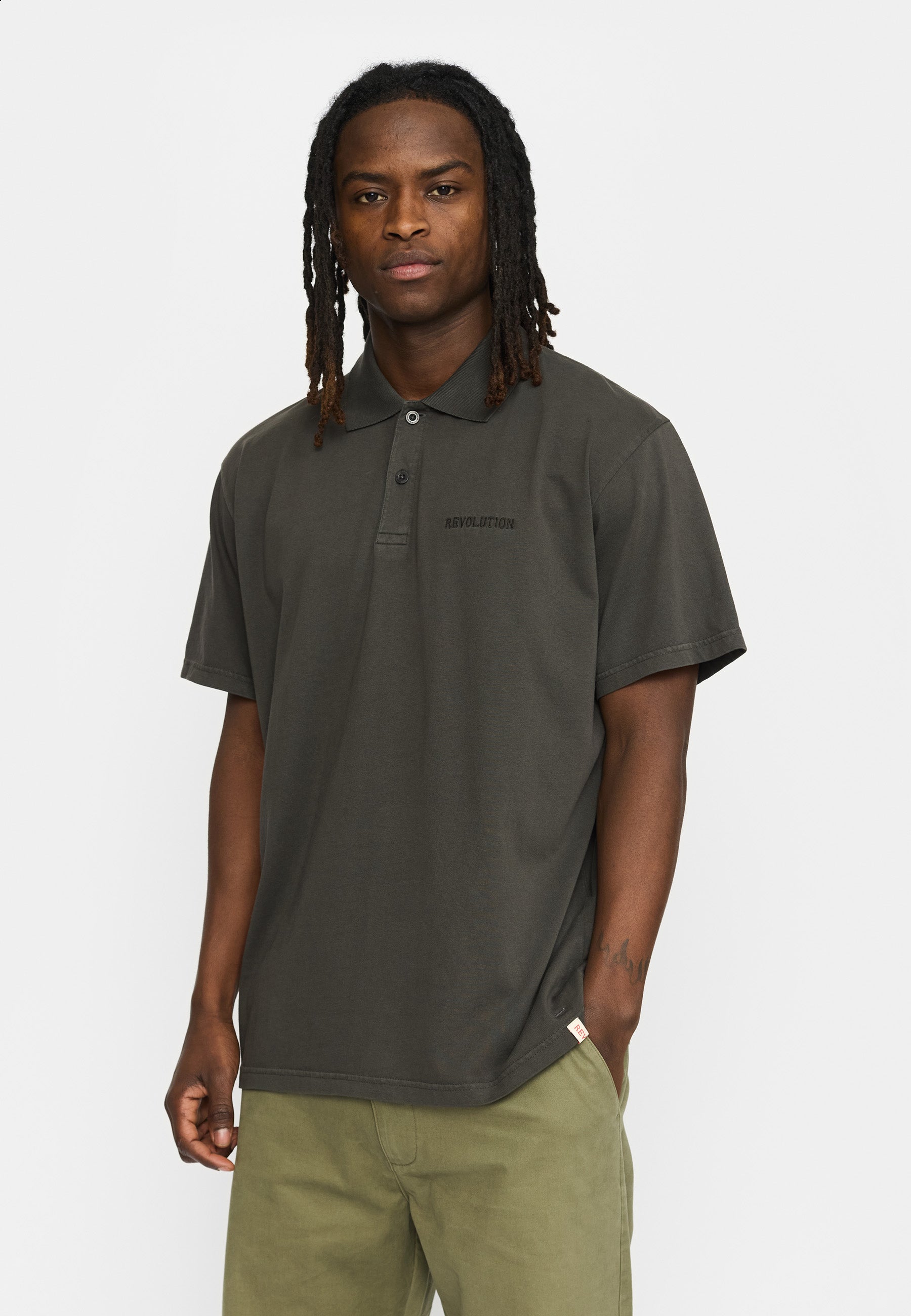 Revolution Loose Poloshirt T-Shirts Black