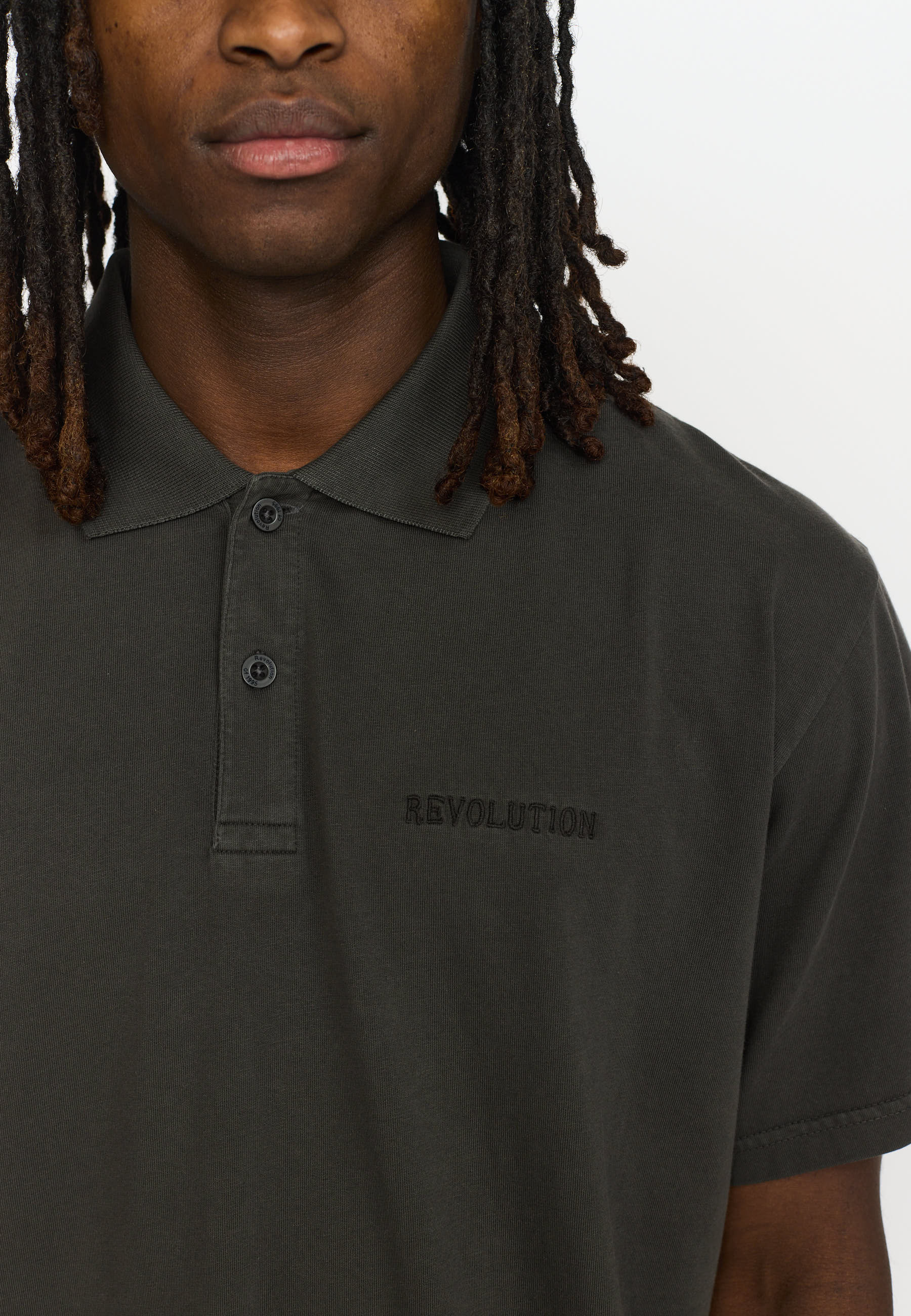 Revolution Loose Poloshirt T-Shirts Black