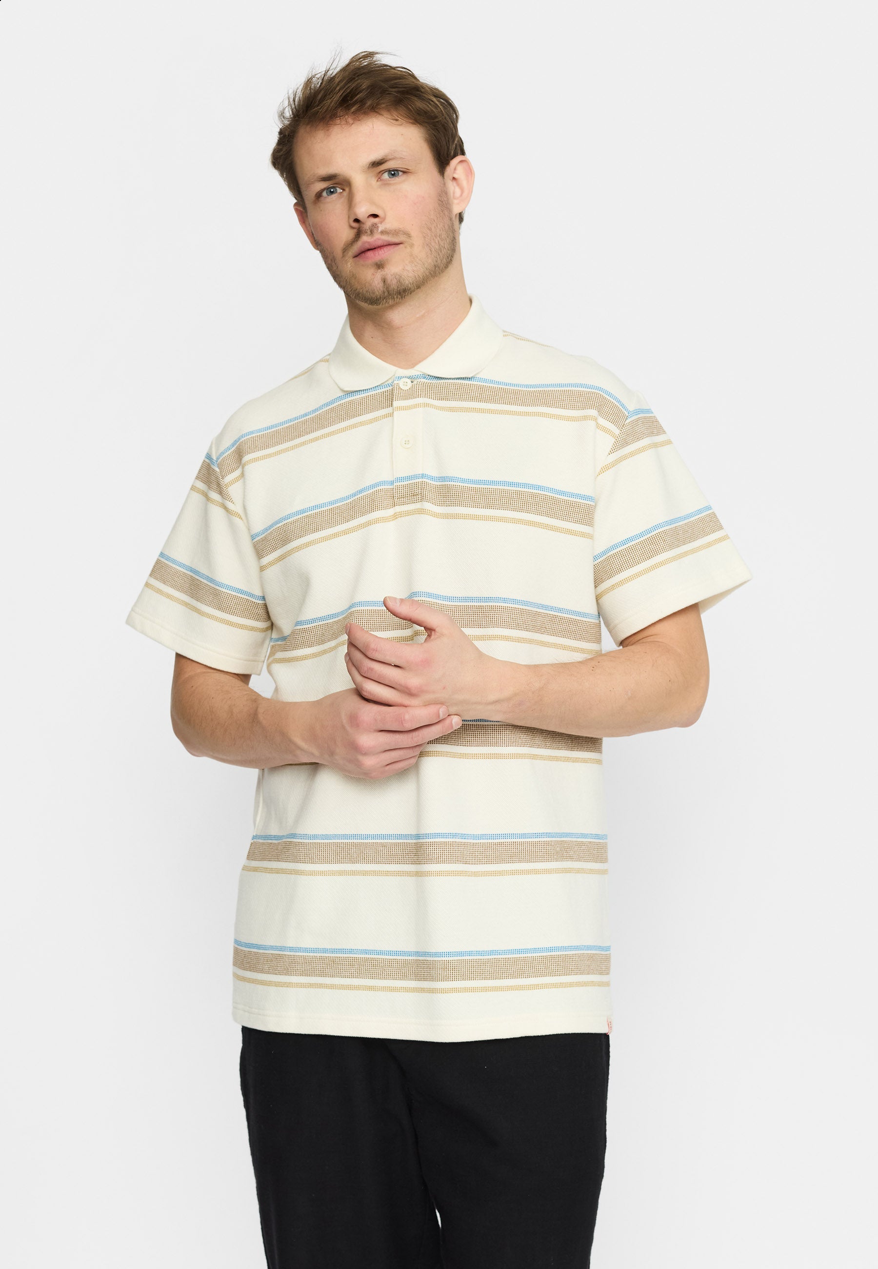 Revolution Loose Poloshirt T-Shirts Brown