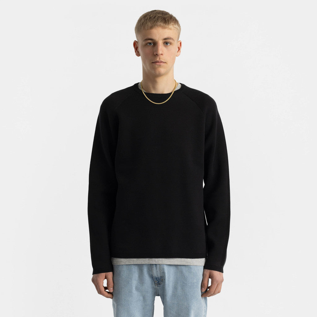 Revolution Loose Raglan Knit Knitwear Black