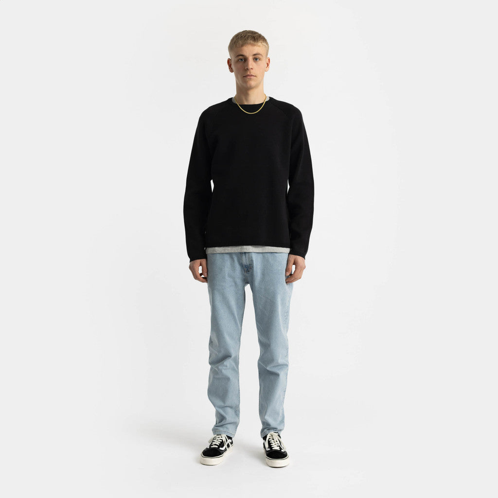 Revolution Loose Raglan Knit Knitwear Black