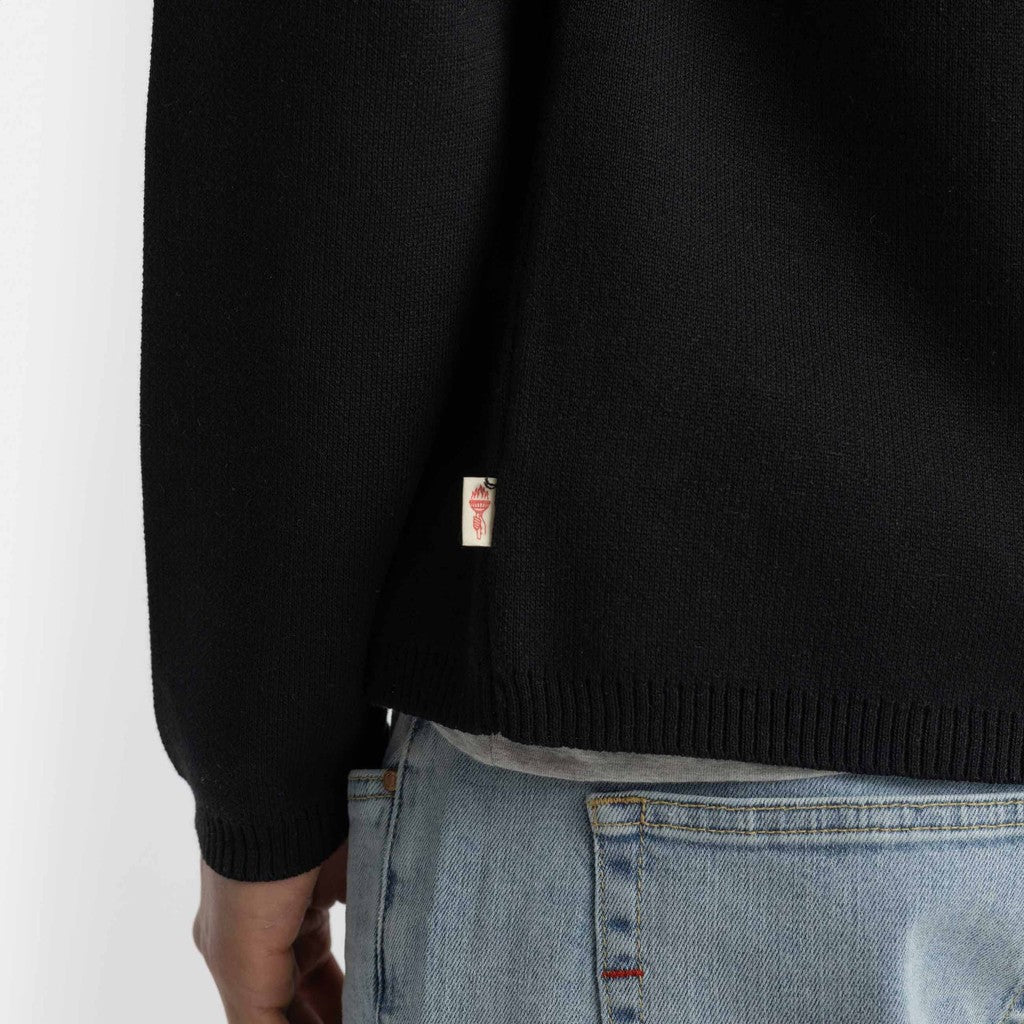 Revolution Loose Raglan Knit Knitwear Black