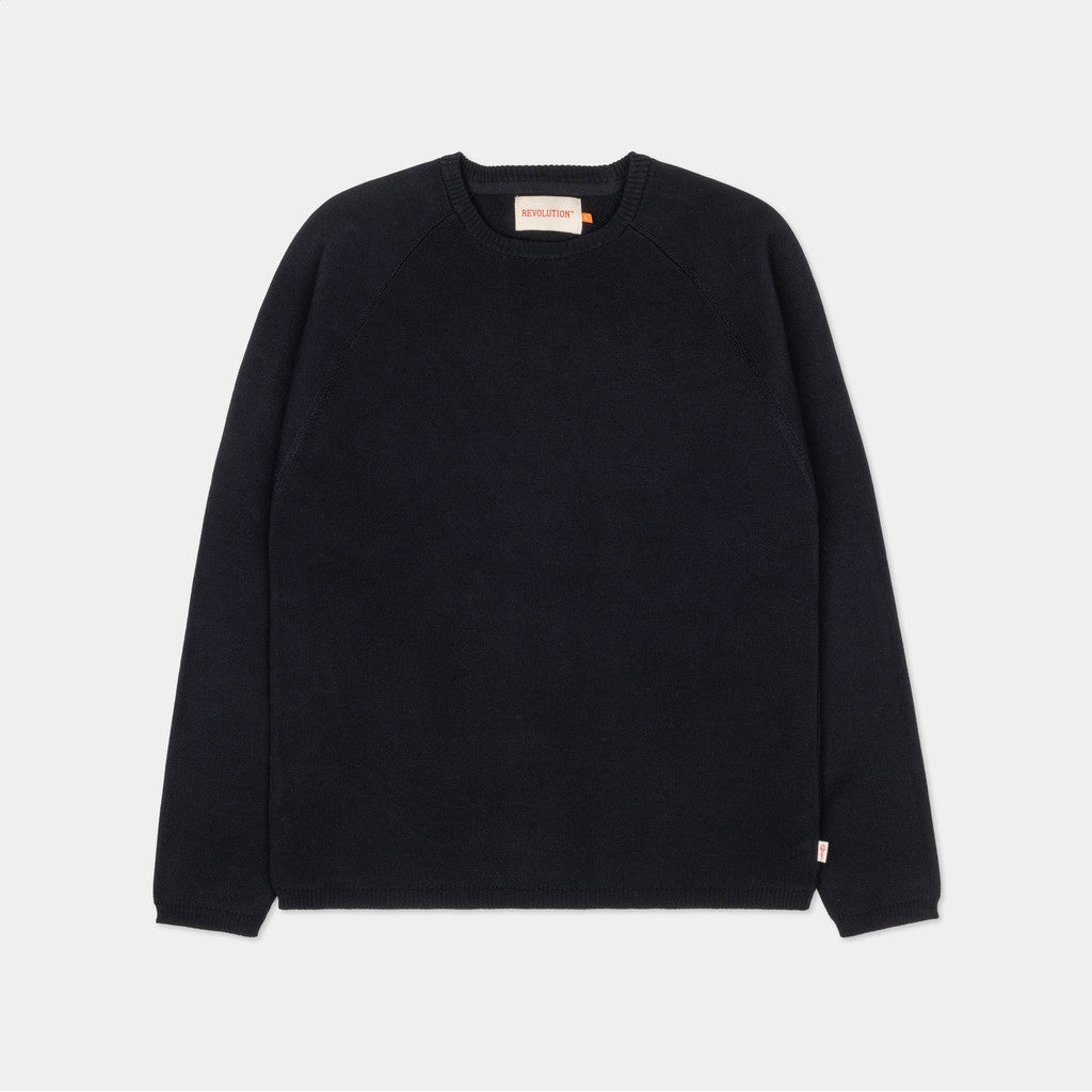 Revolution Loose Raglan Knit Knitwear Black