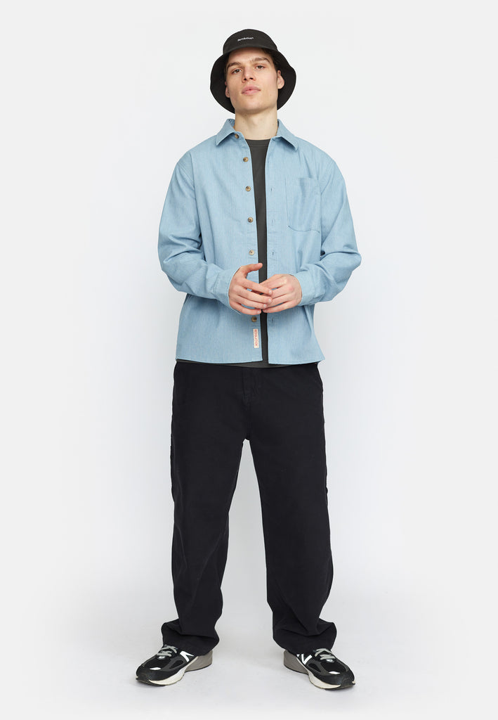 Revolution Loose Shirt Long-sleeve Shirts Lightblue