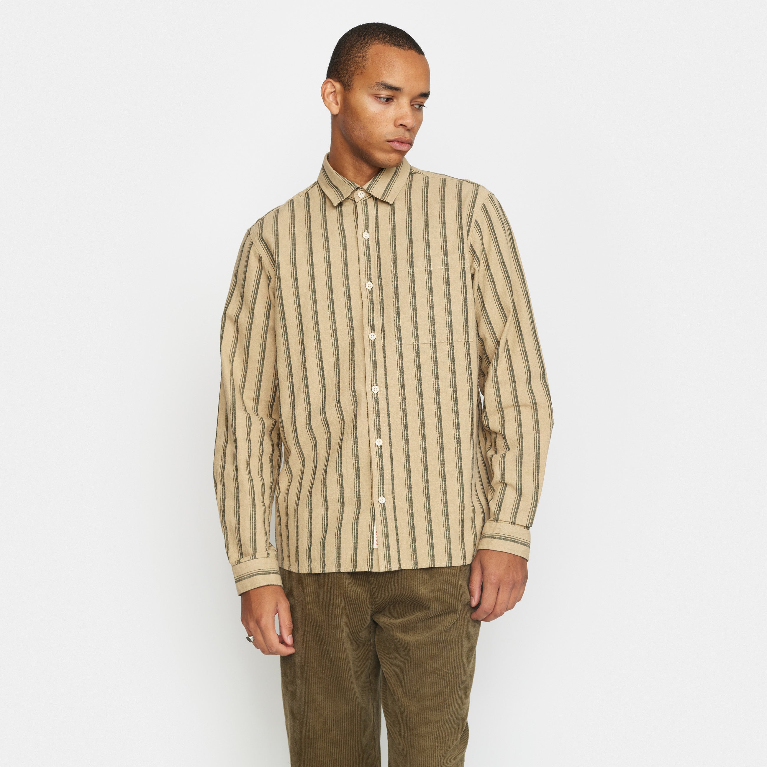 Revolution Loose Shirt Long-sleeve Shirts Khaki